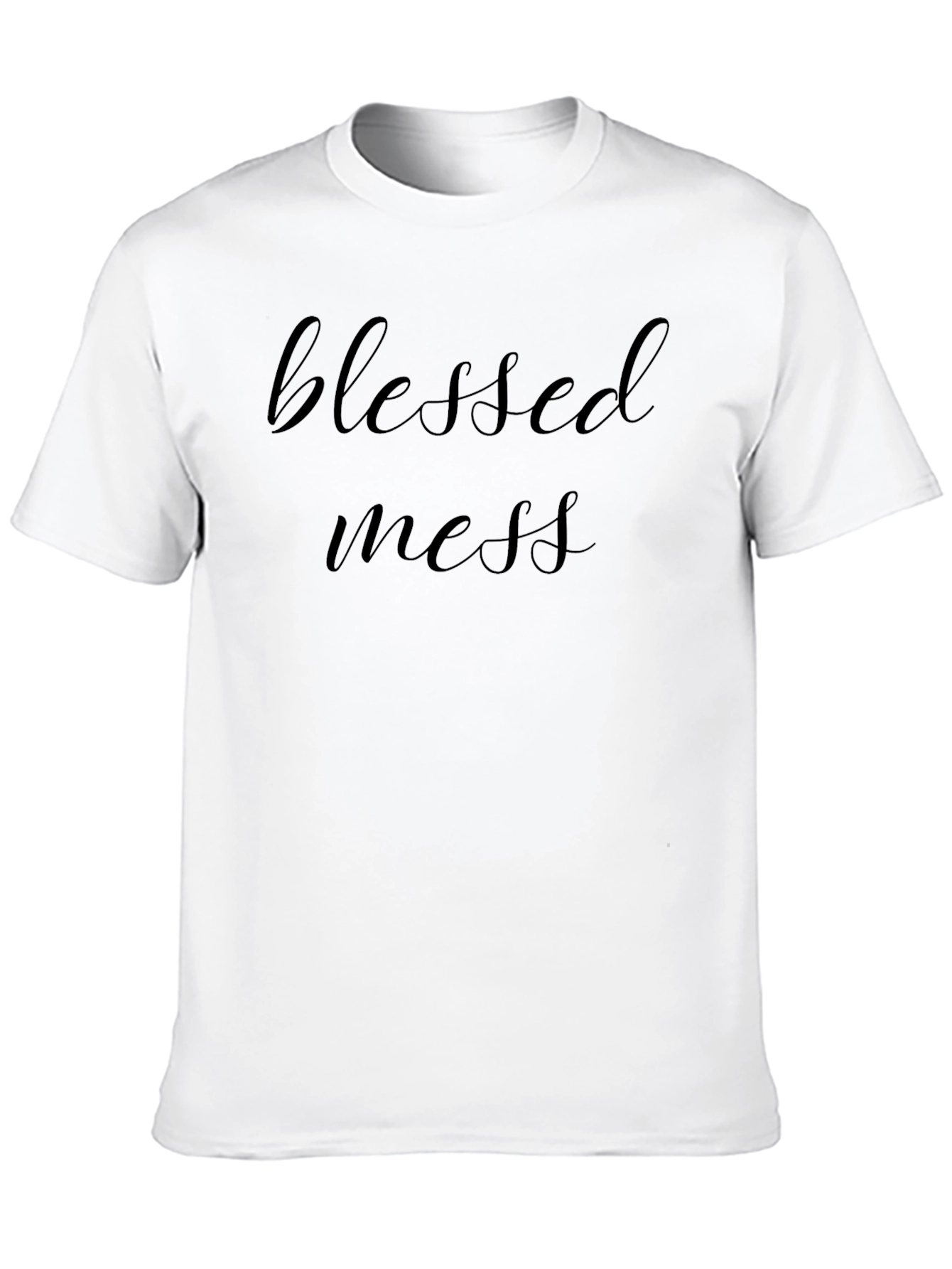 Blessed Mess Black Graphic Tee - Casual Comfort