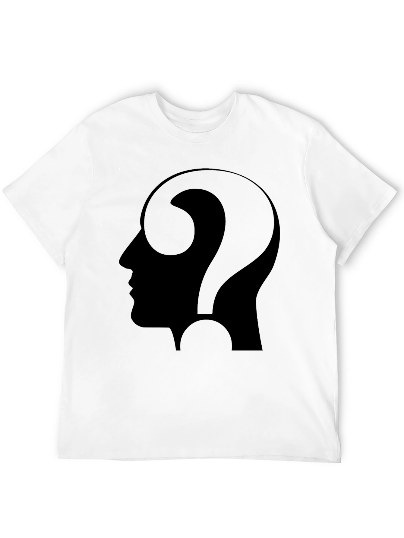 Thinking Man Tee - Question Mark Profile T-Shirt
