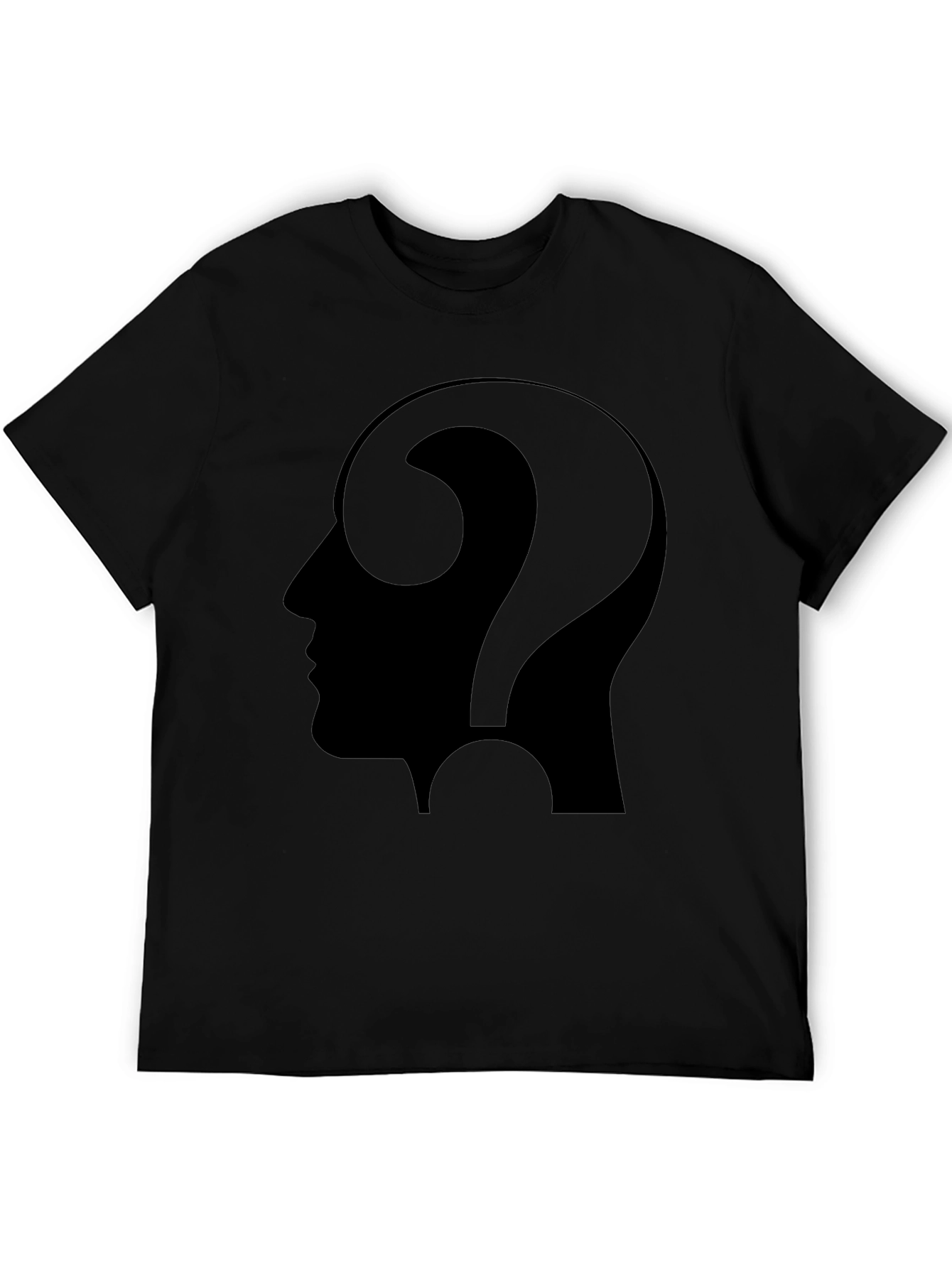 Thinking Man Tee - Question Mark Profile T-Shirt