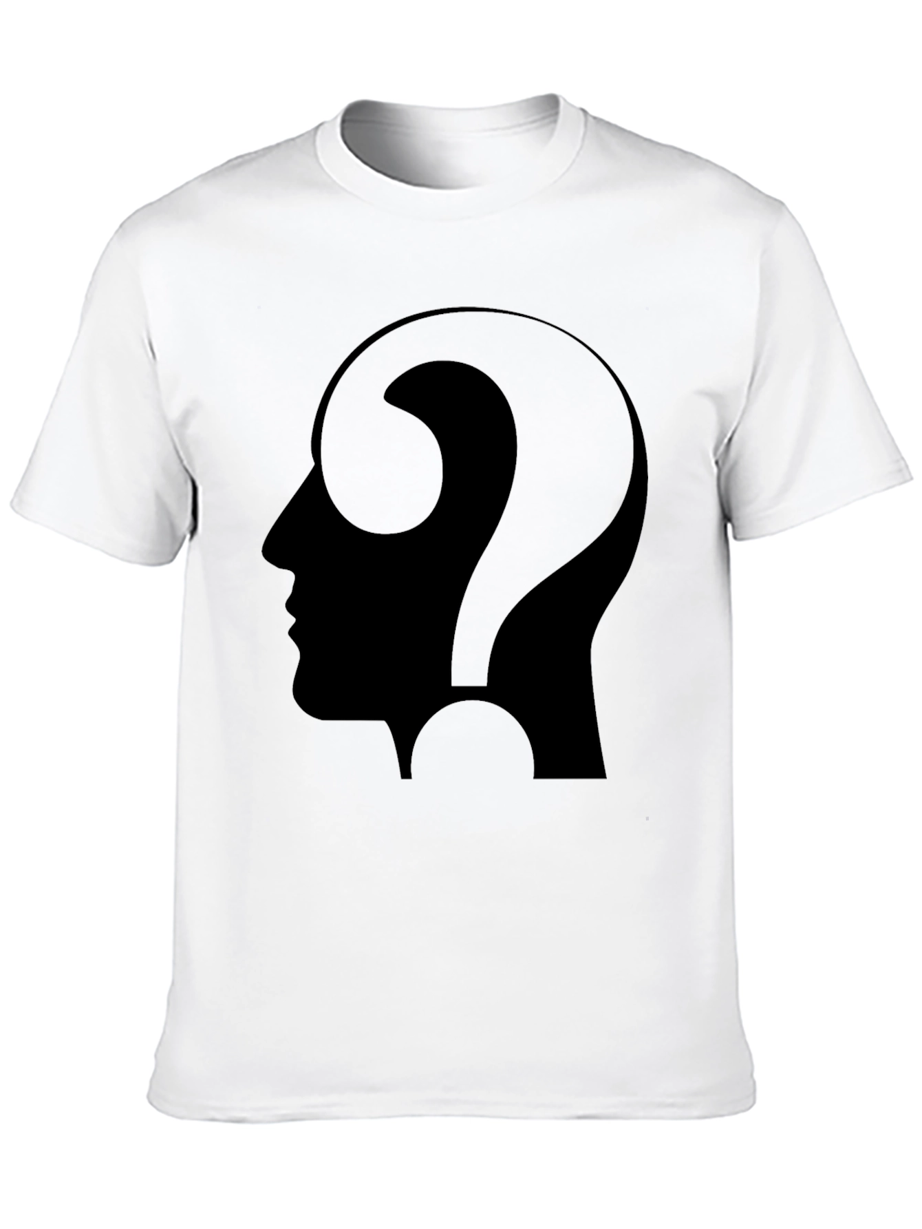 Thinking Man Tee - Question Mark Profile T-Shirt
