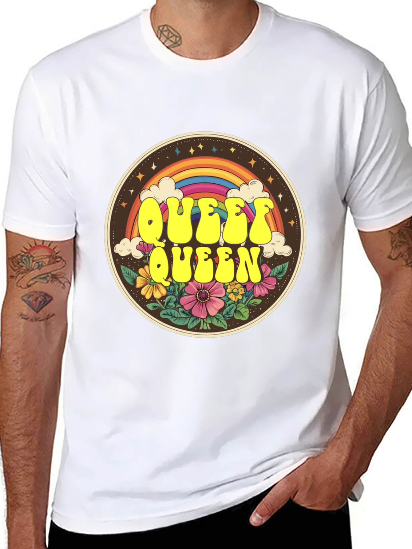 Queer Queen Rainbow Graphic Tee