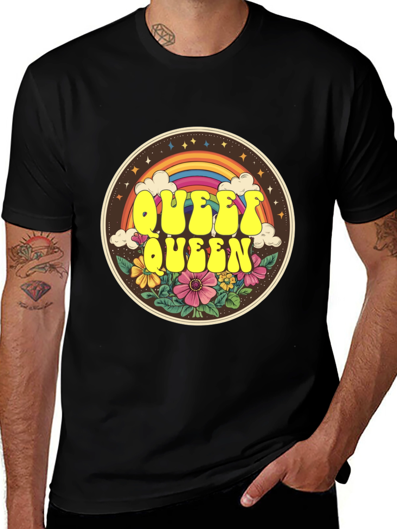 Queer Queen Rainbow Graphic Tee