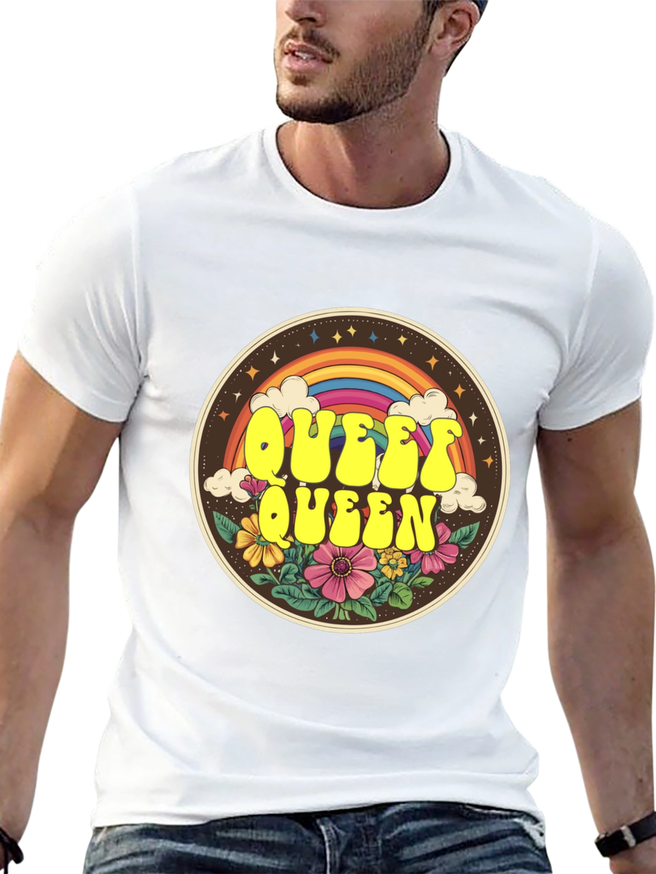 Queer Queen Rainbow Graphic Tee