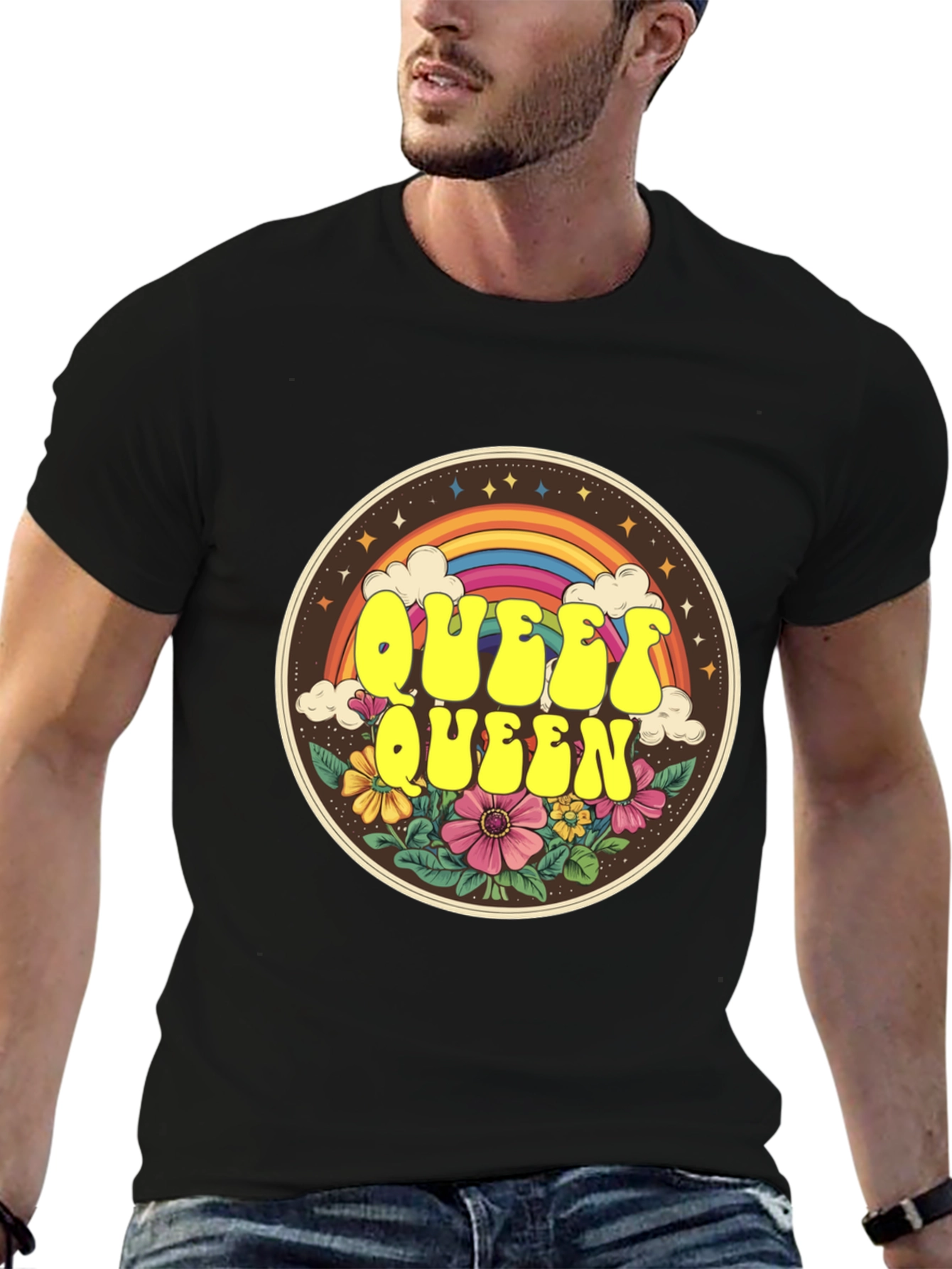 Queer Queen Rainbow Graphic Tee