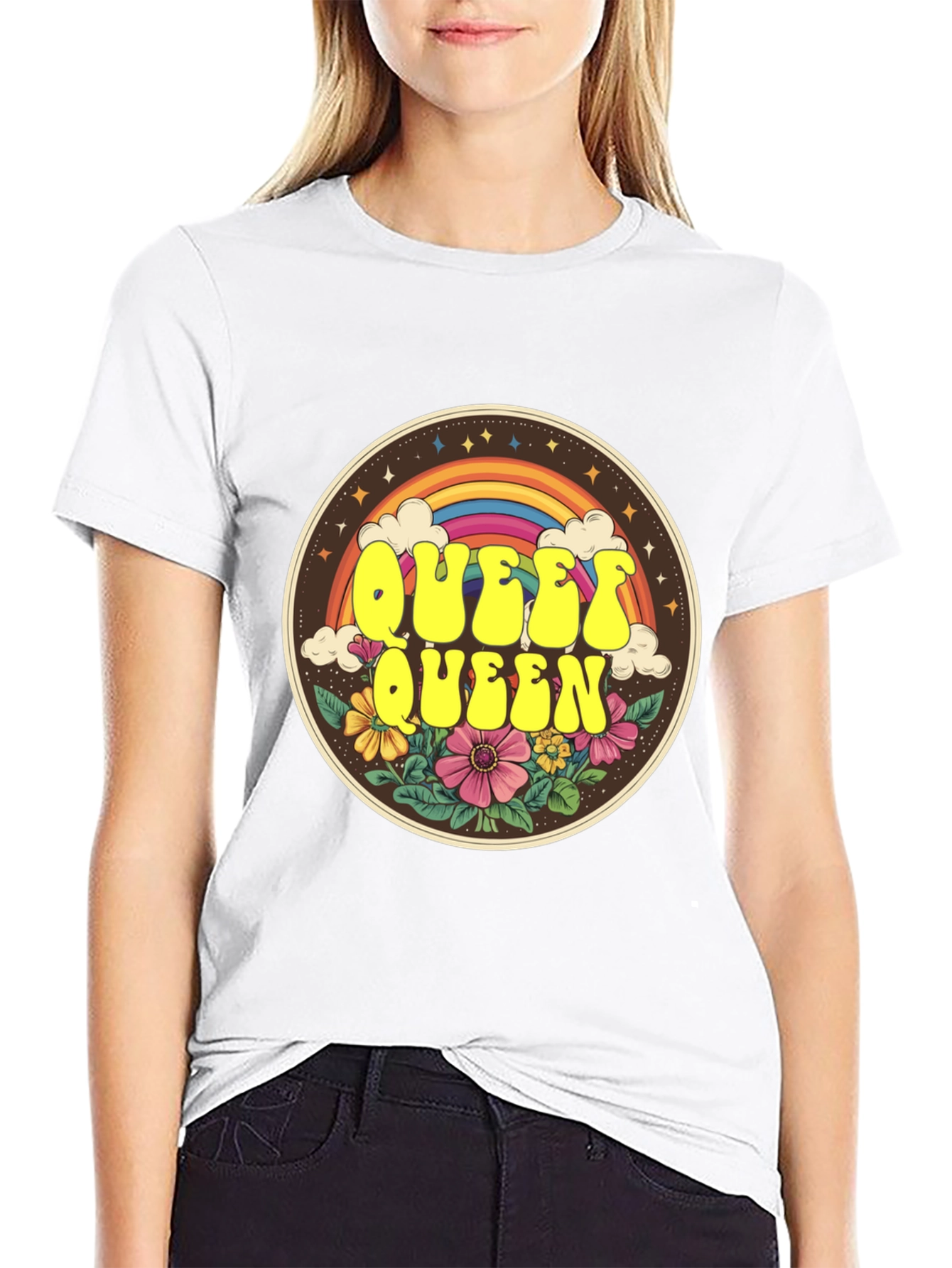 Queer Queen Rainbow Graphic Tee
