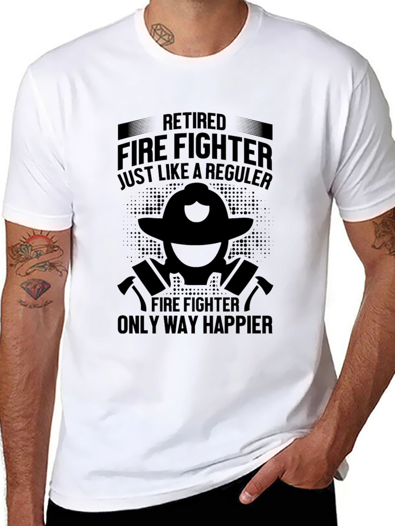 Retired Firefighter Graphic T-Shirt
