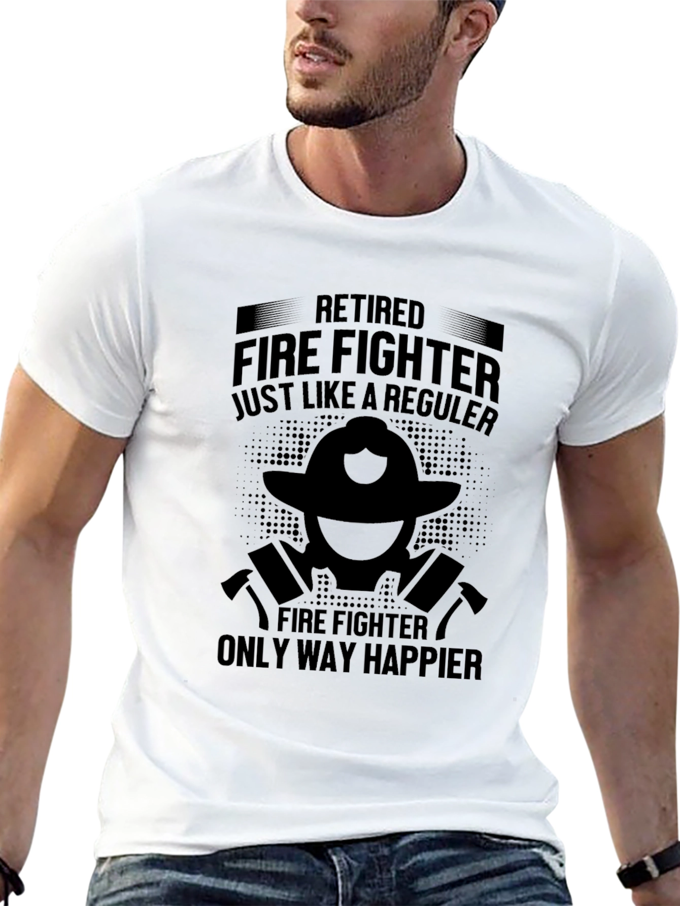 Retired Firefighter Graphic T-Shirt