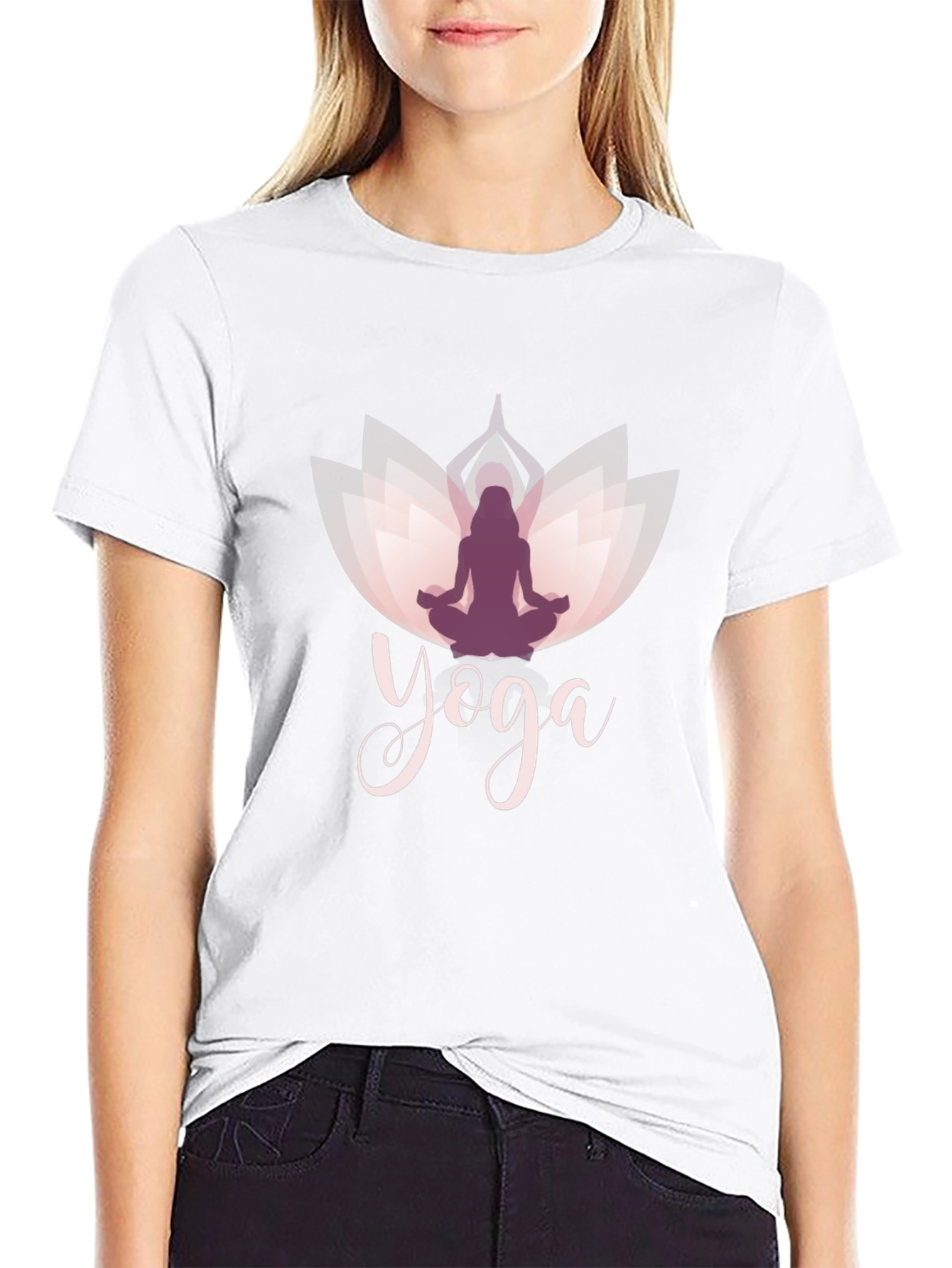 Yoga Lotus T-Shirt - Mens Black Tee