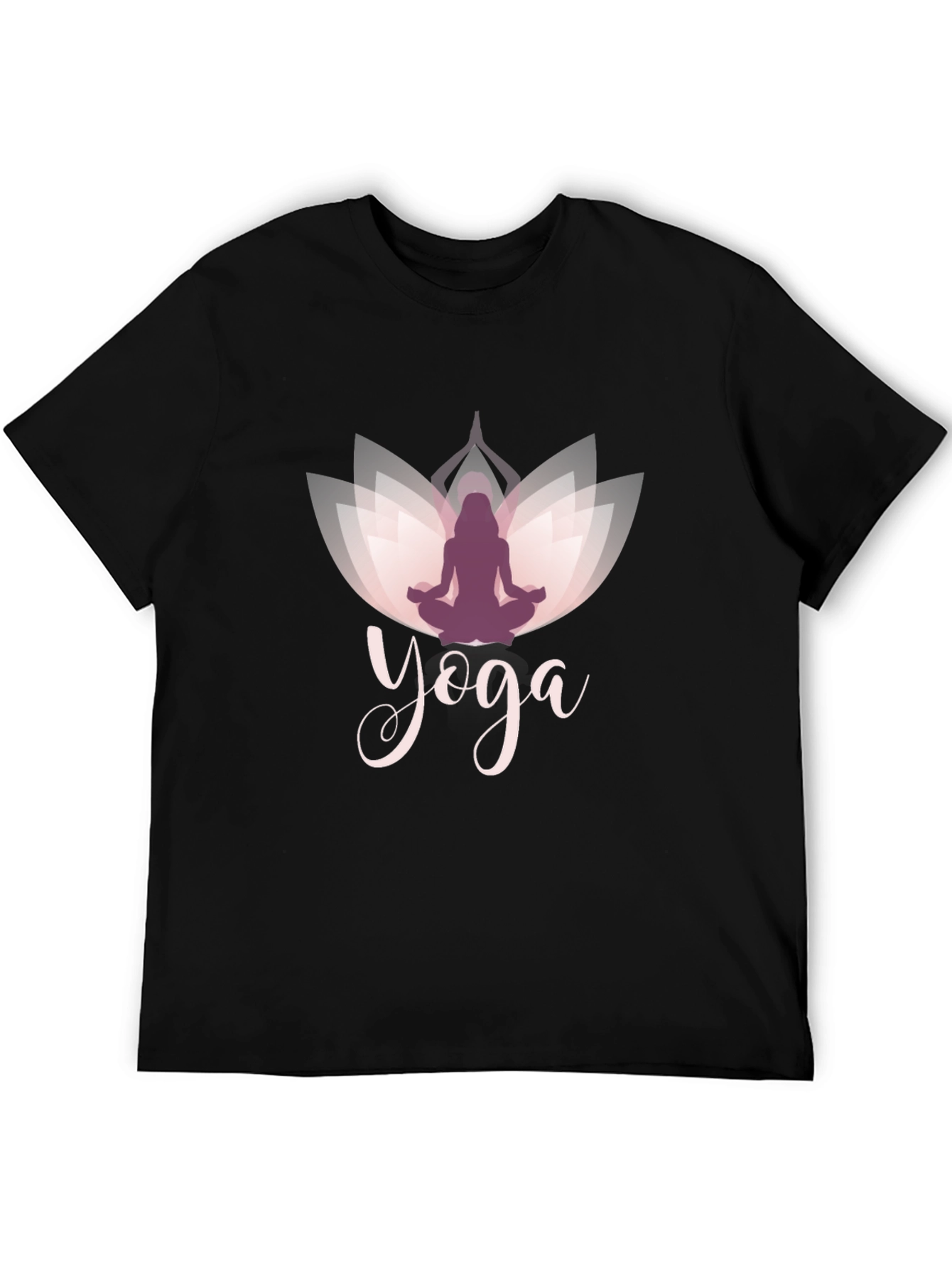 Yoga Lotus T-Shirt - Mens Black Tee