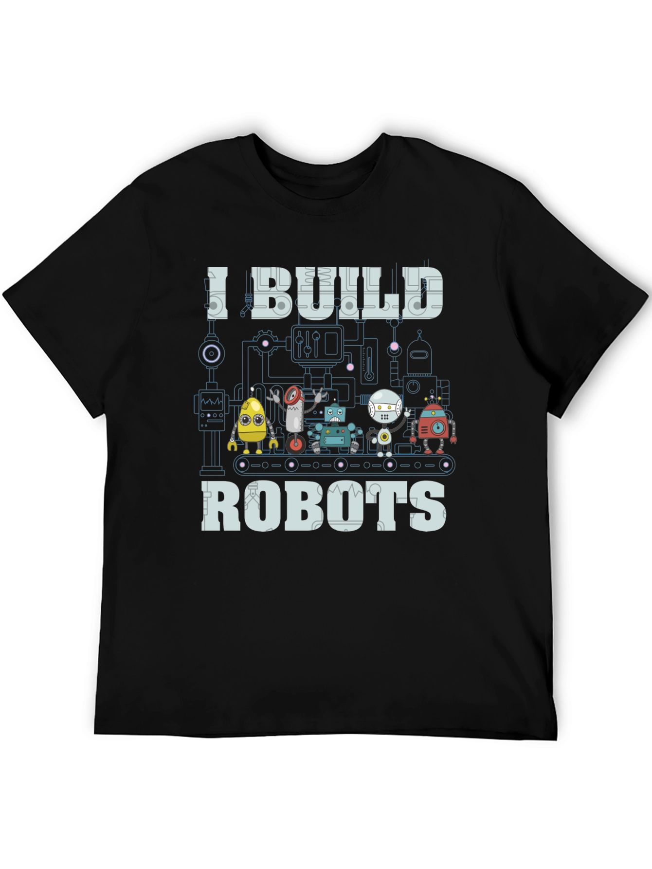 I Build Robots Graphic Tee - Black