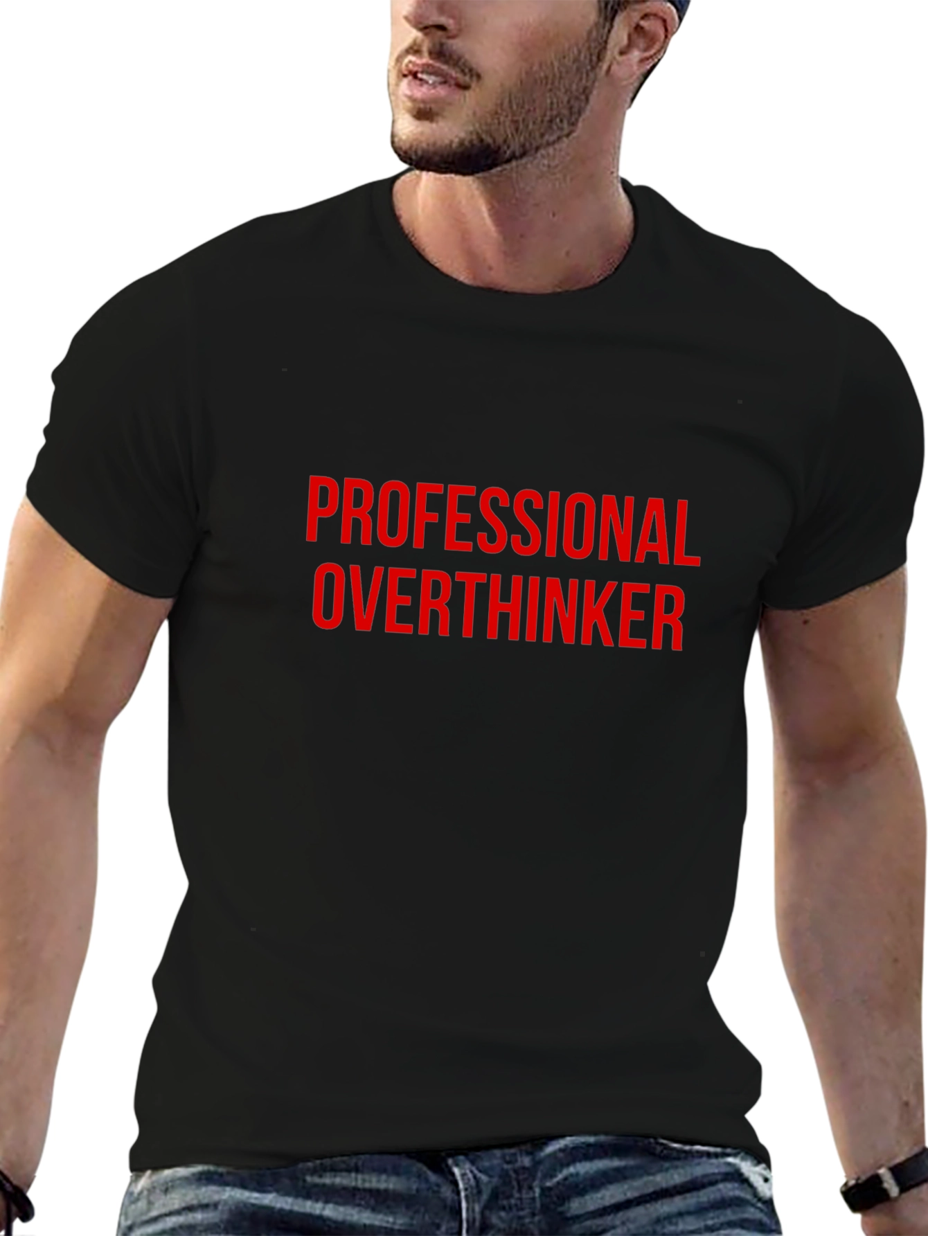 Professional Overthinker Graphic Tee - Black