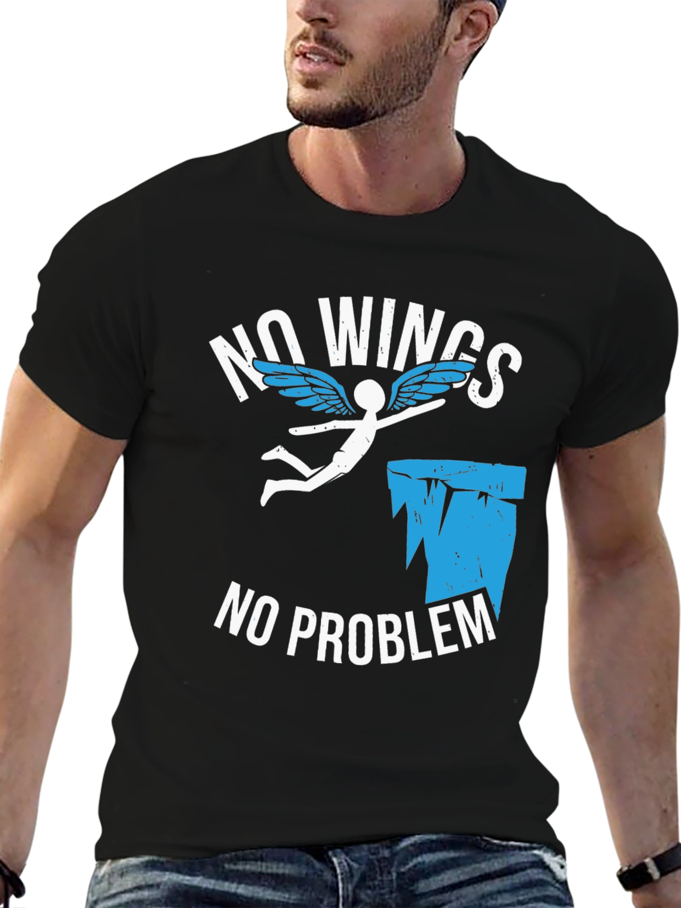 No Wings No Problem Funny Graphic Tee