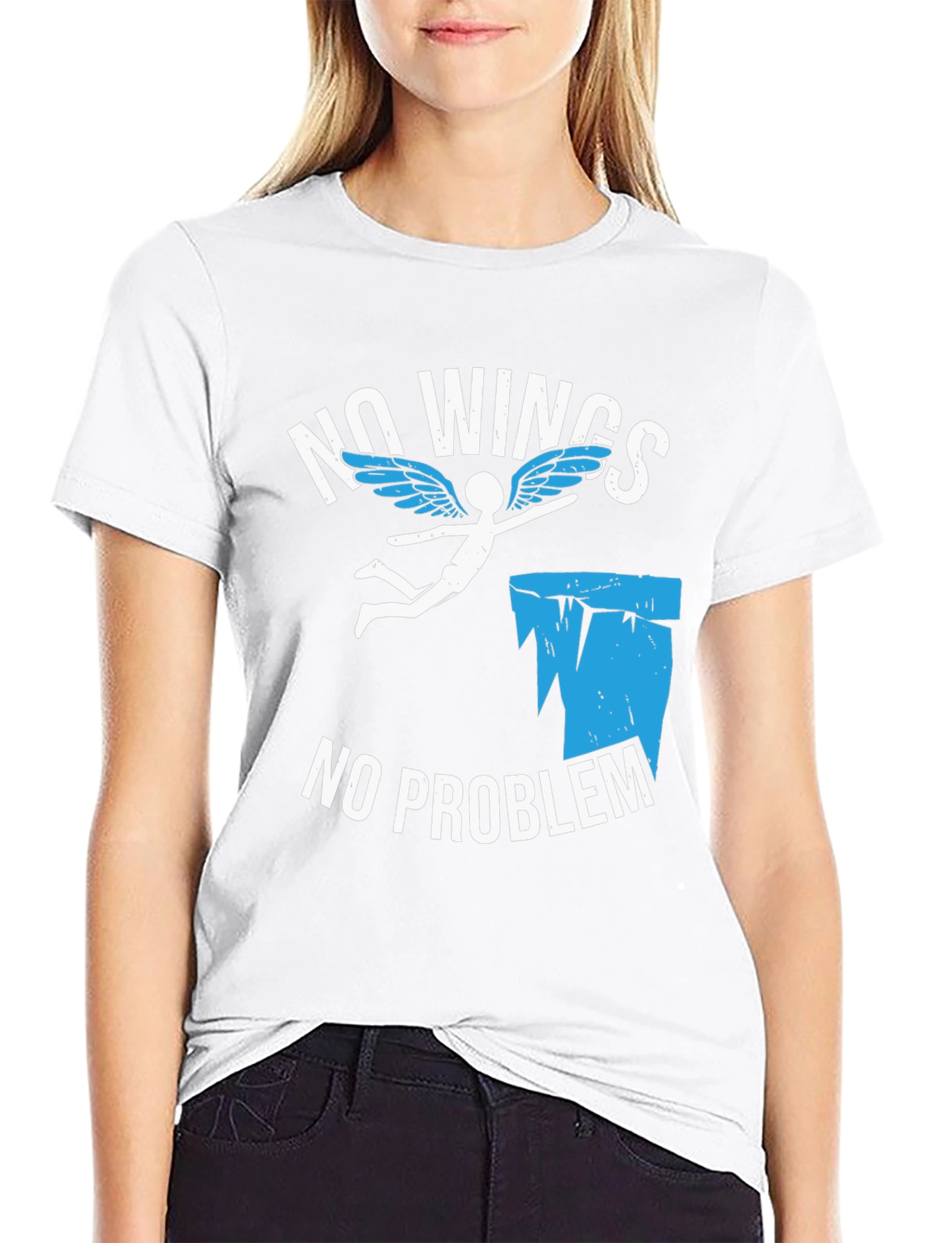 No Wings No Problem Funny Graphic Tee