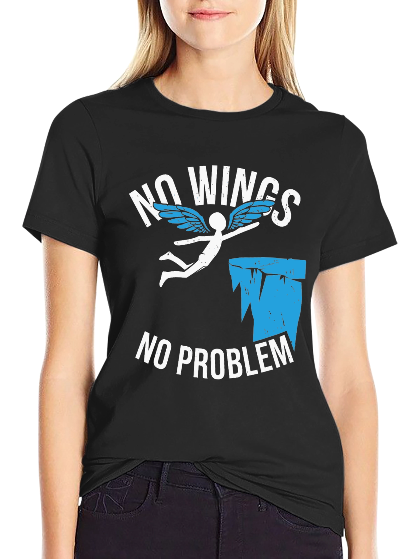 No Wings No Problem Funny Graphic Tee
