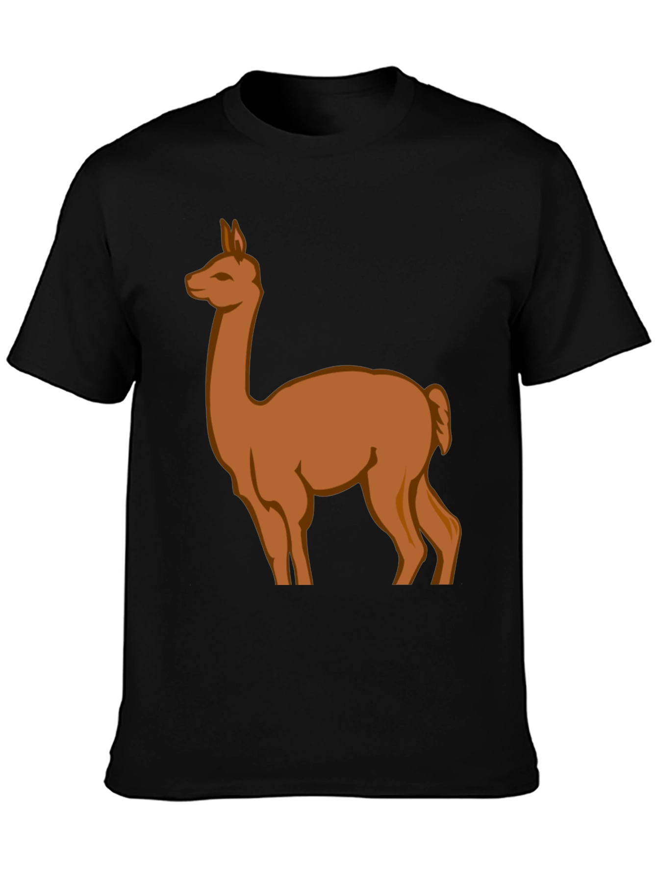 Llama Graphic Tee - Black Cotton Blend