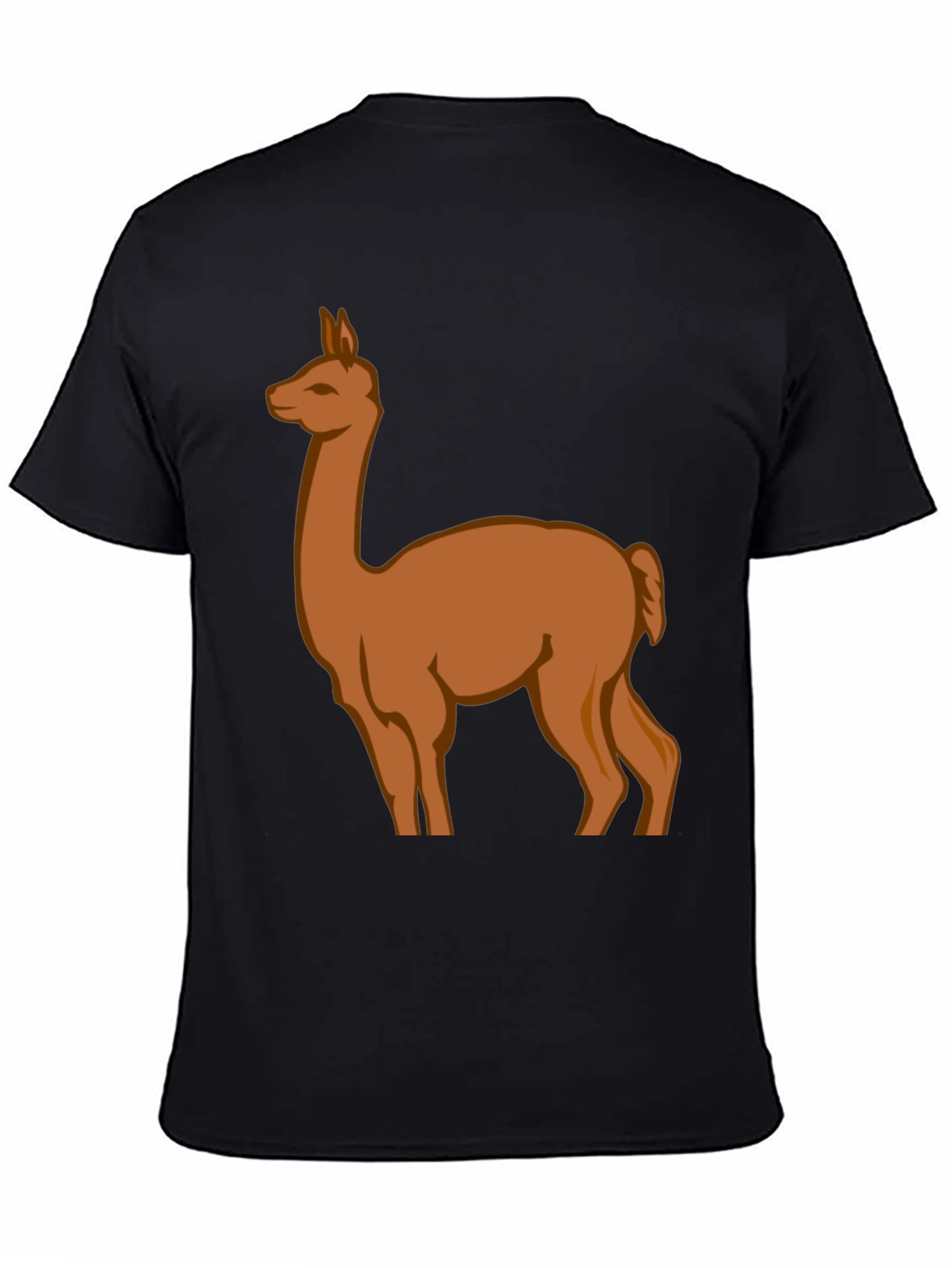 Llama Graphic Tee - Black Cotton Blend