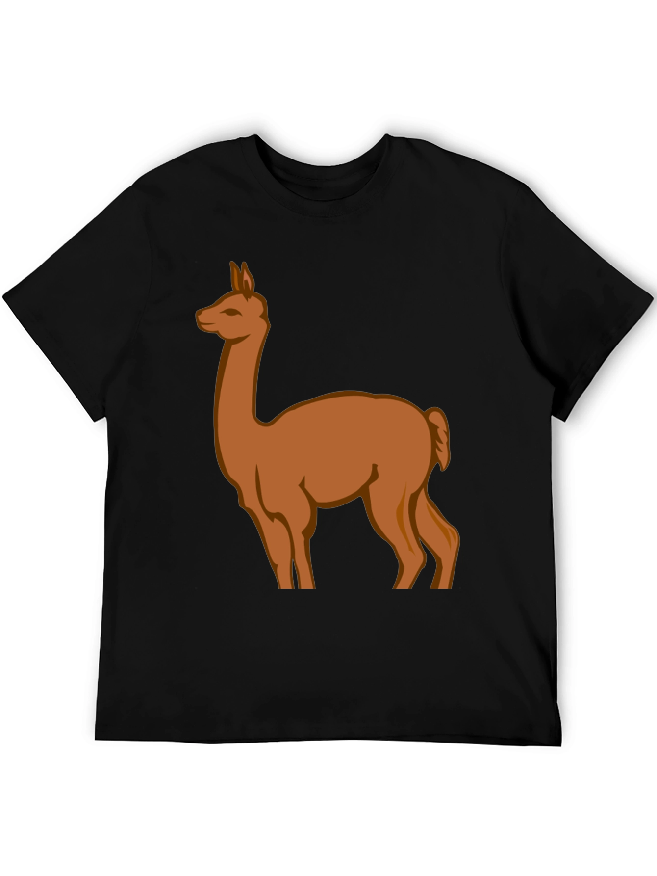 Llama Graphic Tee - Black Cotton Blend
