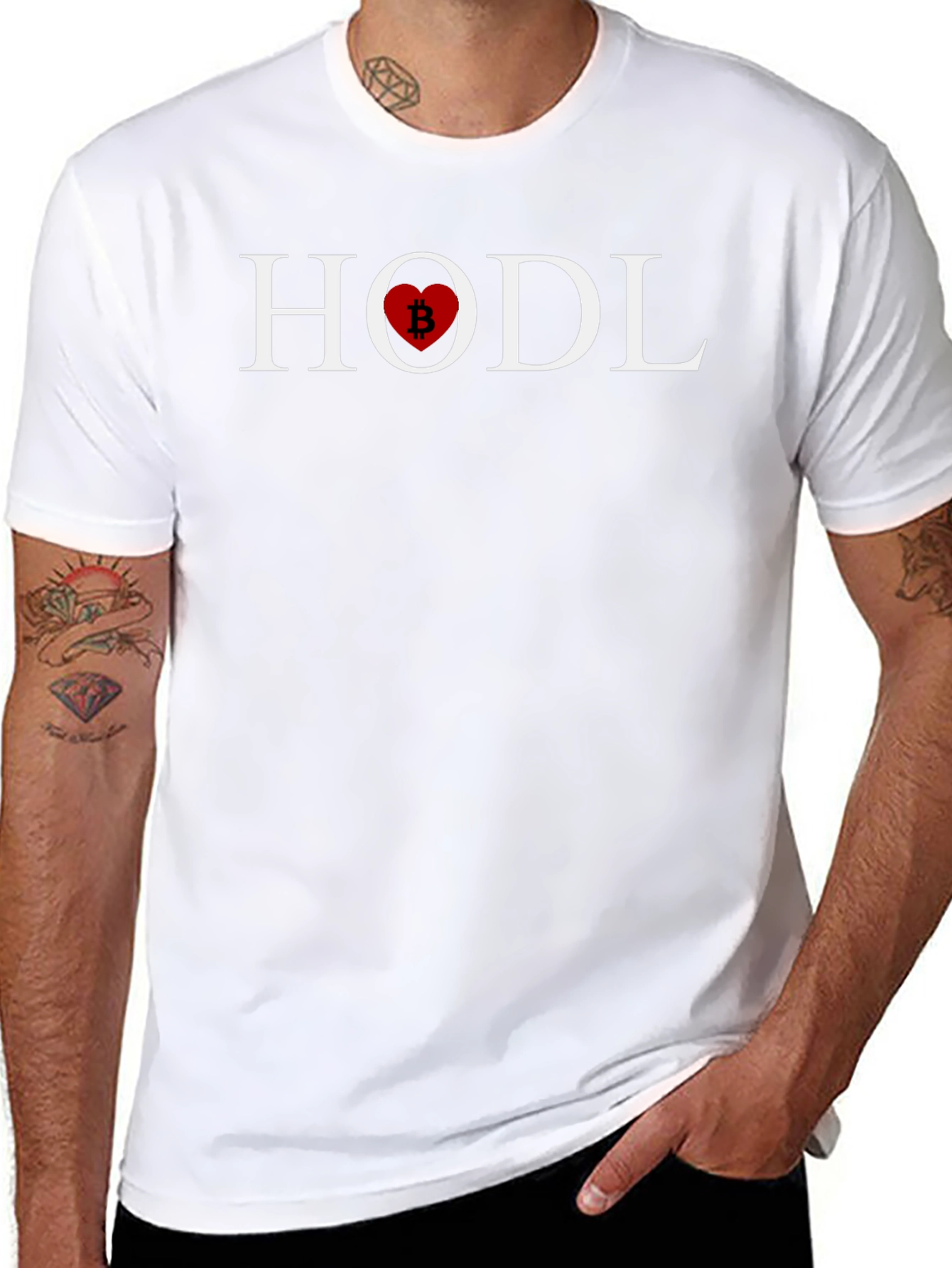 HODL Bitcoin Heart T-Shirt - Crypto Investor Tee