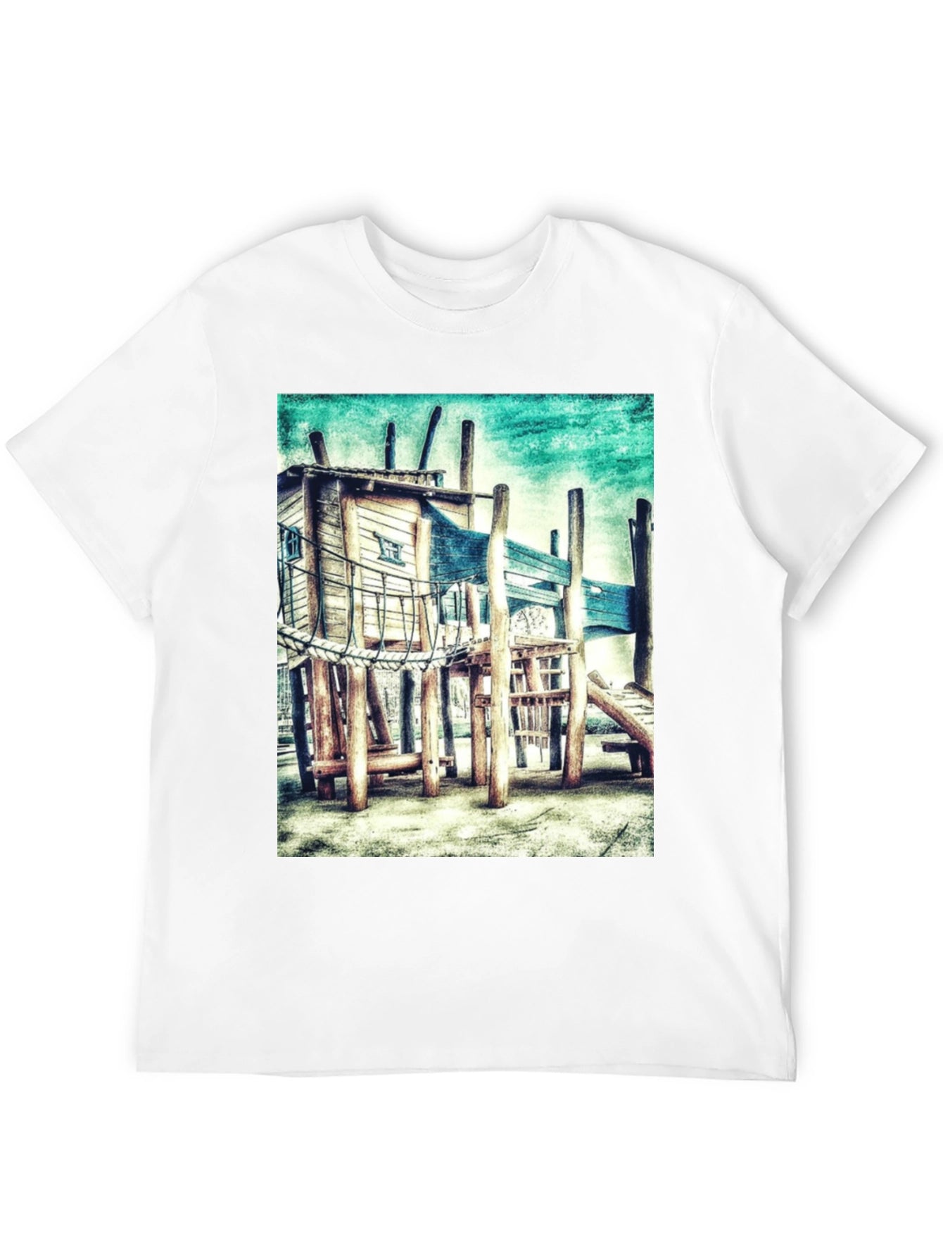 Playground Graphic Tee - Funky Kids Play Area Design