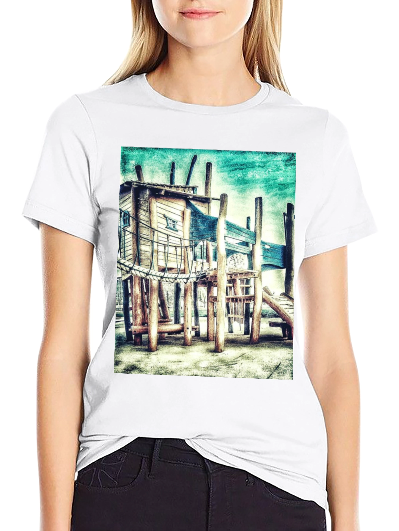 Playground Graphic Tee - Funky Kids Play Area Design