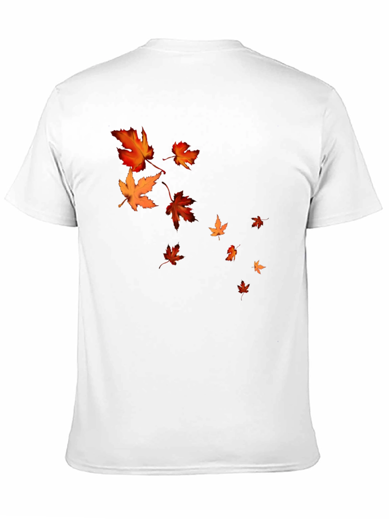 Fall Leaves Graphic Black T-Shirt