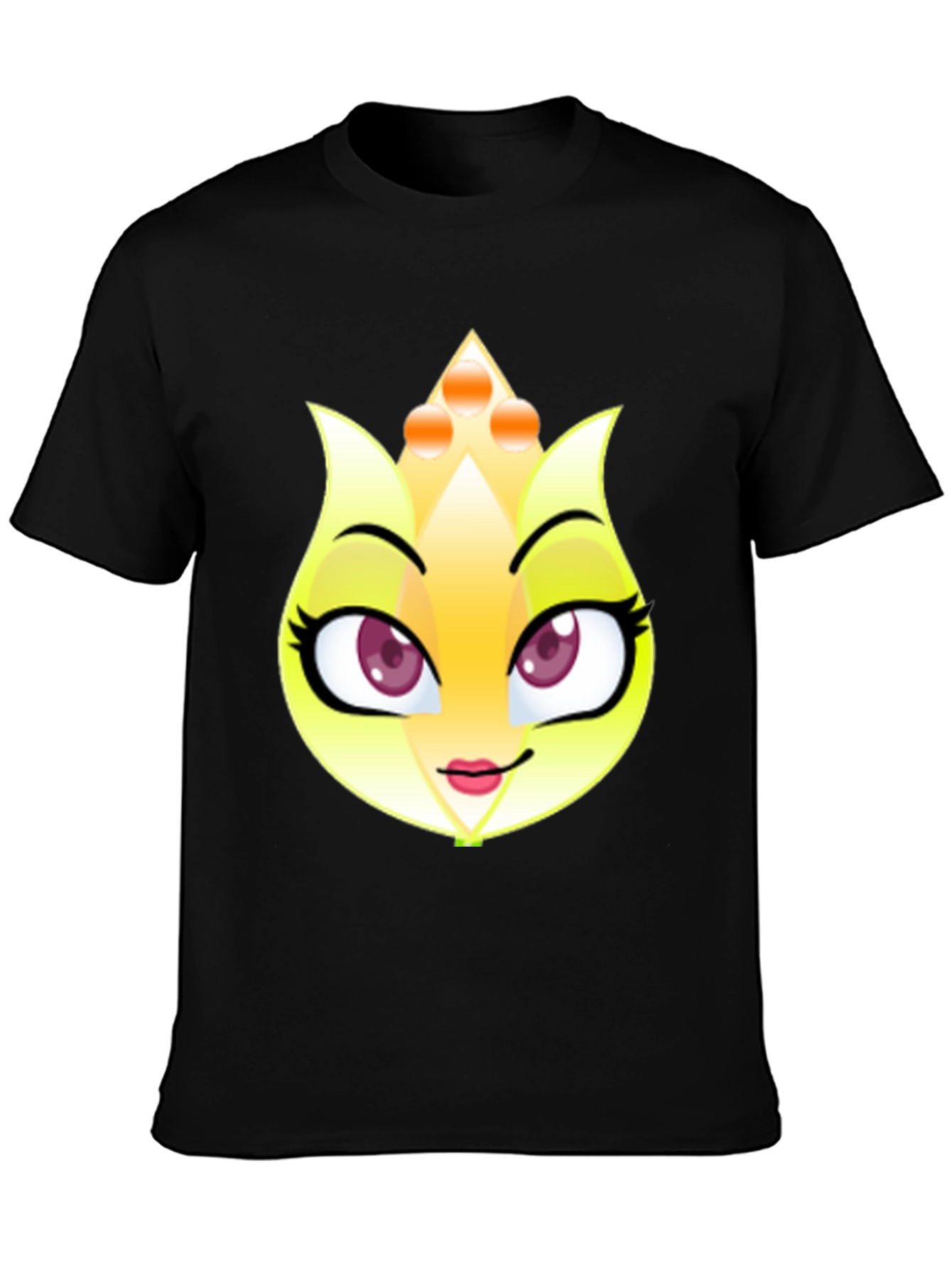 Cartoon Face Black T-Shirt