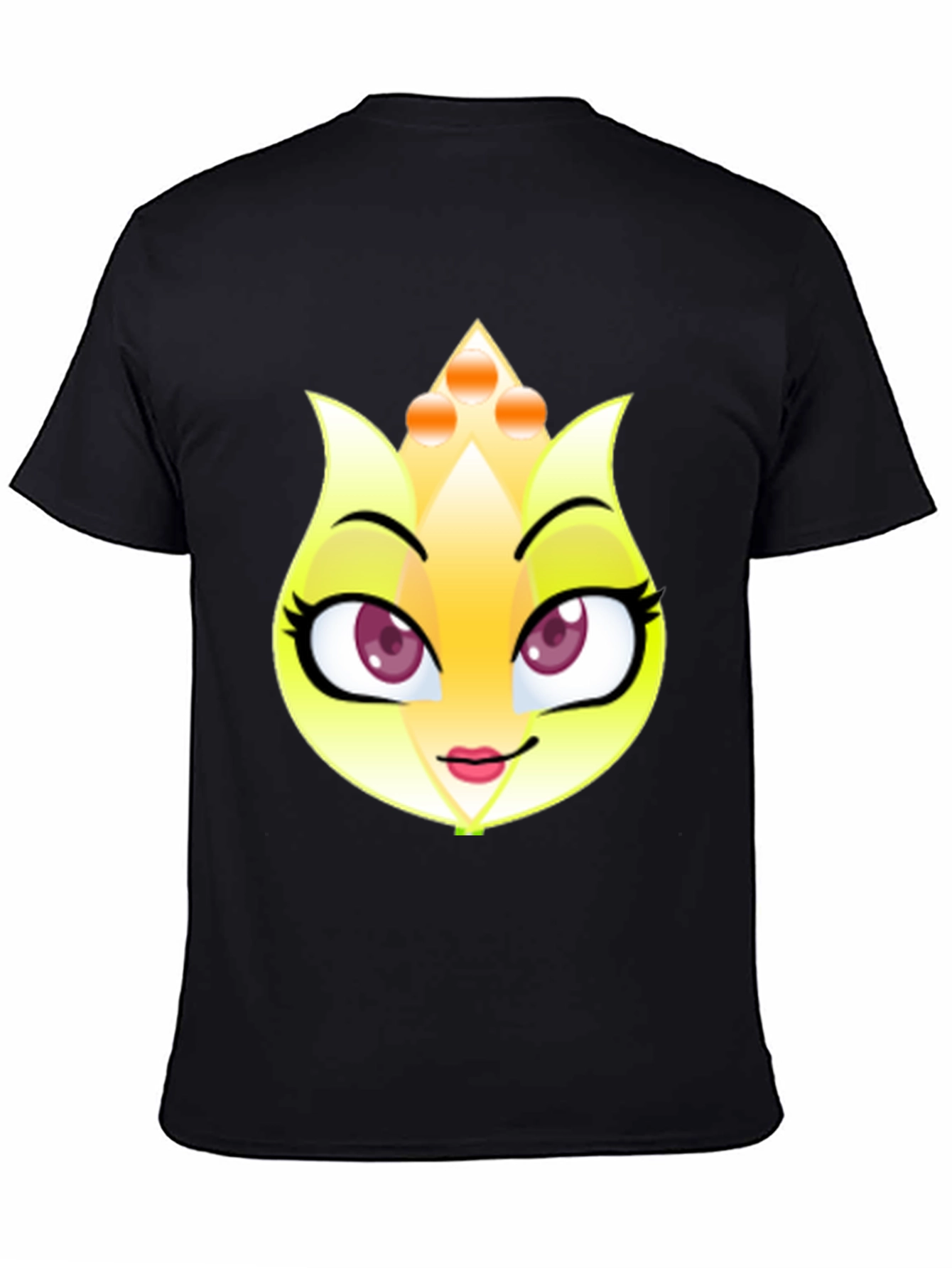 Cartoon Face Black T-Shirt