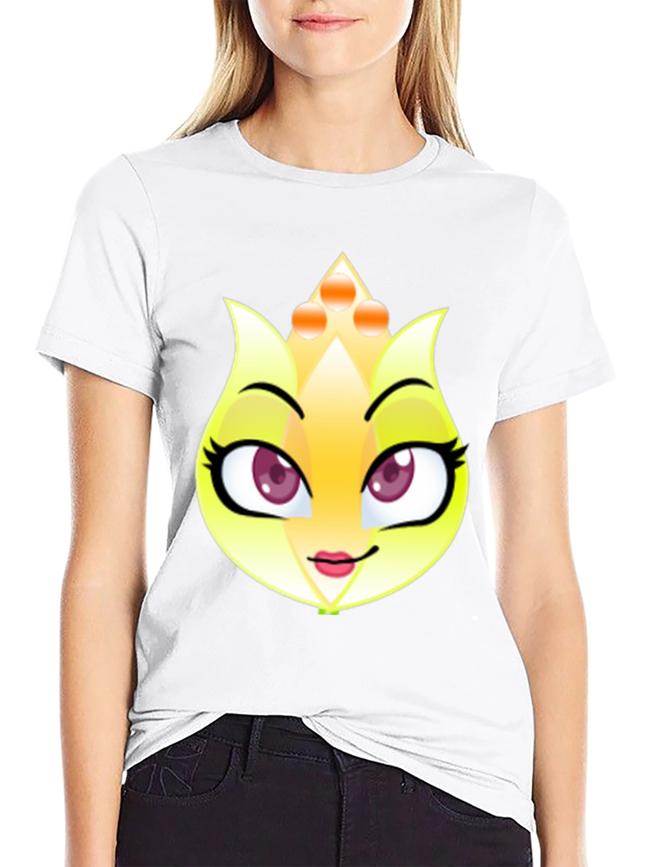 Cartoon Face Black T-Shirt