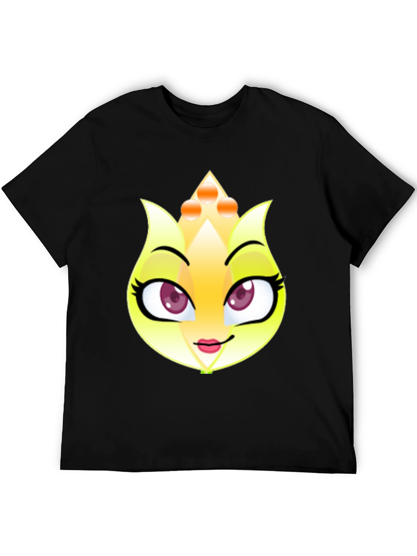 Cartoon Face Black T-Shirt