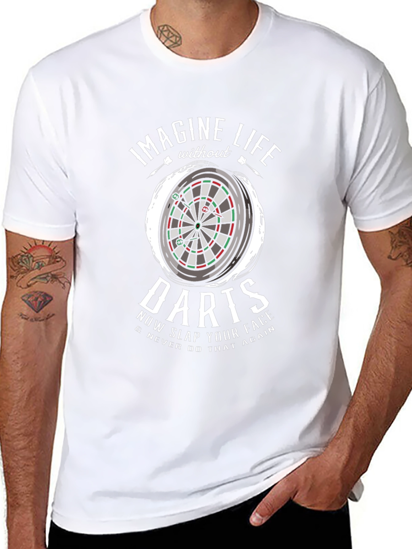 Darts Graphic Tee - Imagine Life Without Darts T-Shirt