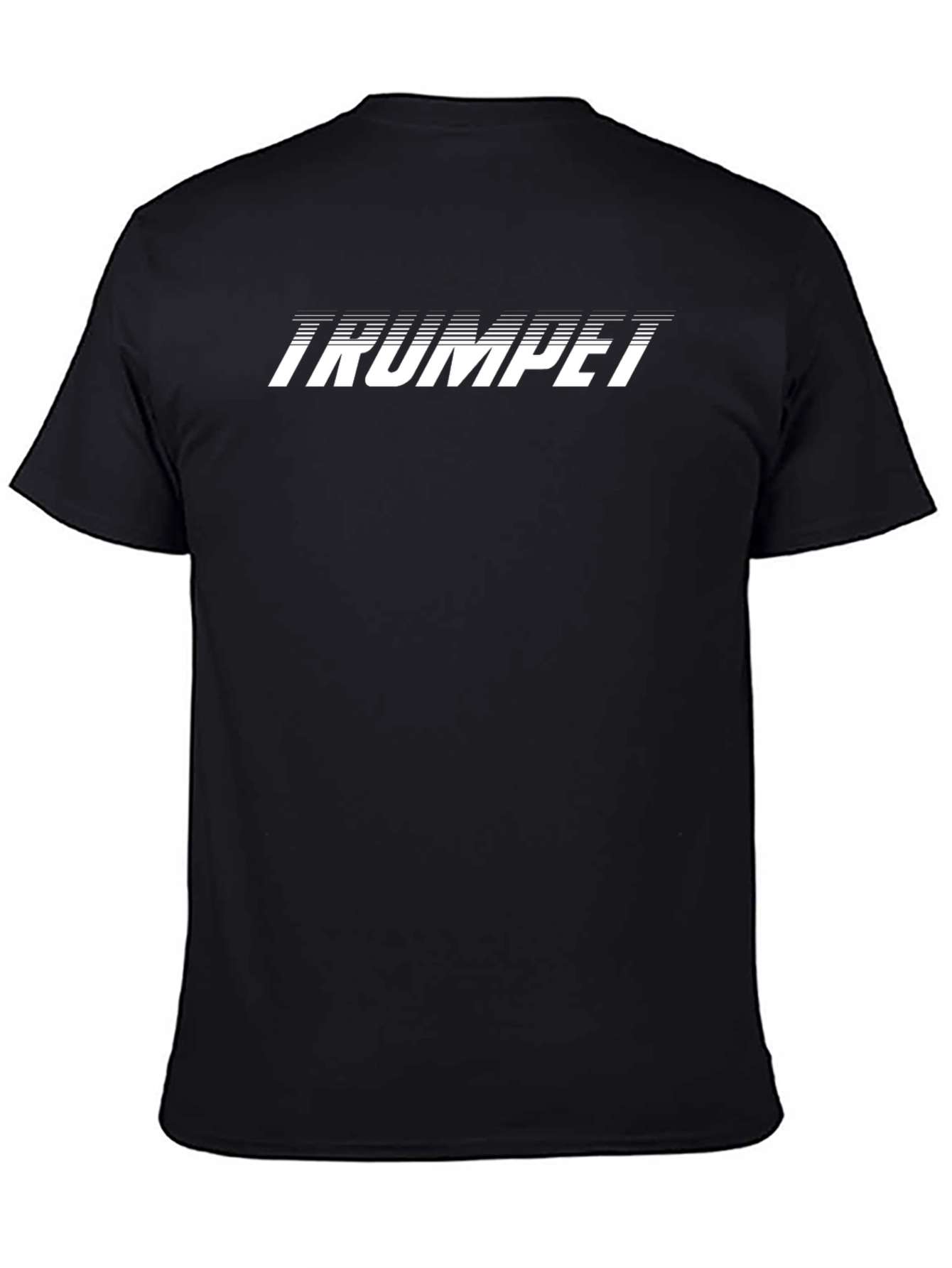 Trumpet Graphic Tee - Black Casual T-Shirt