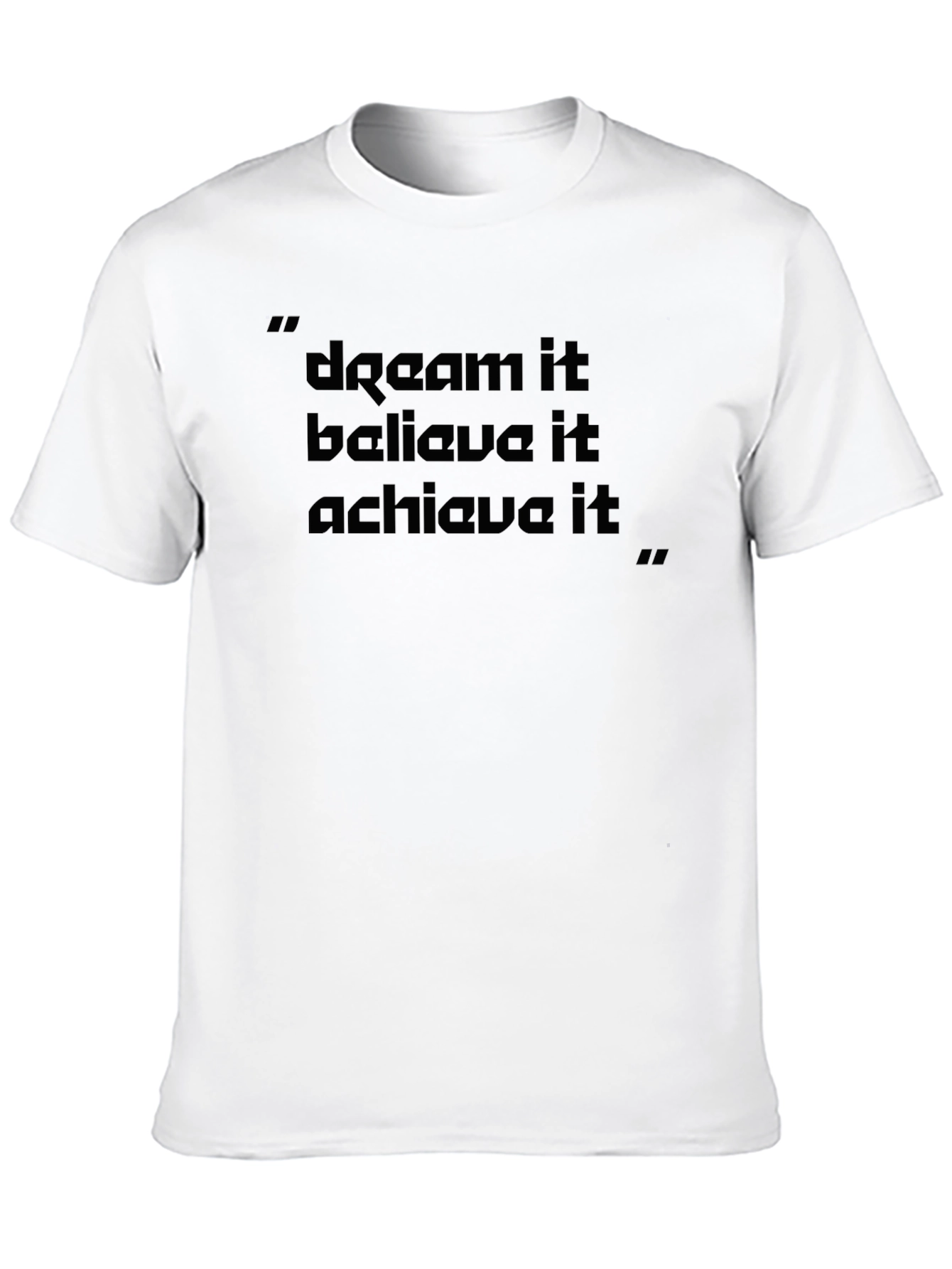 Motivational Black T-Shirt - Dream Believe Achieve