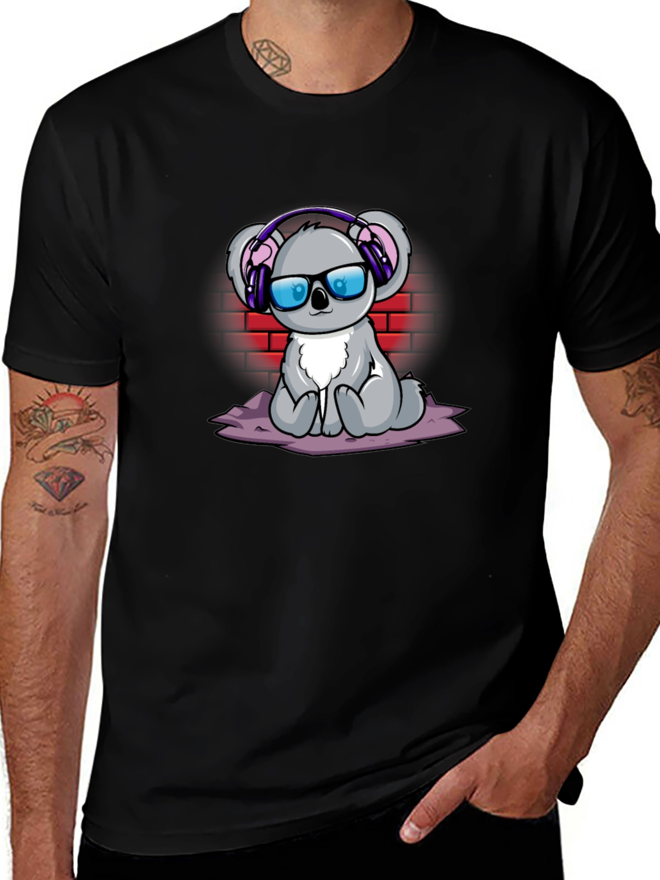 Cool Koala Graphic Tee - Headphones & Shades!