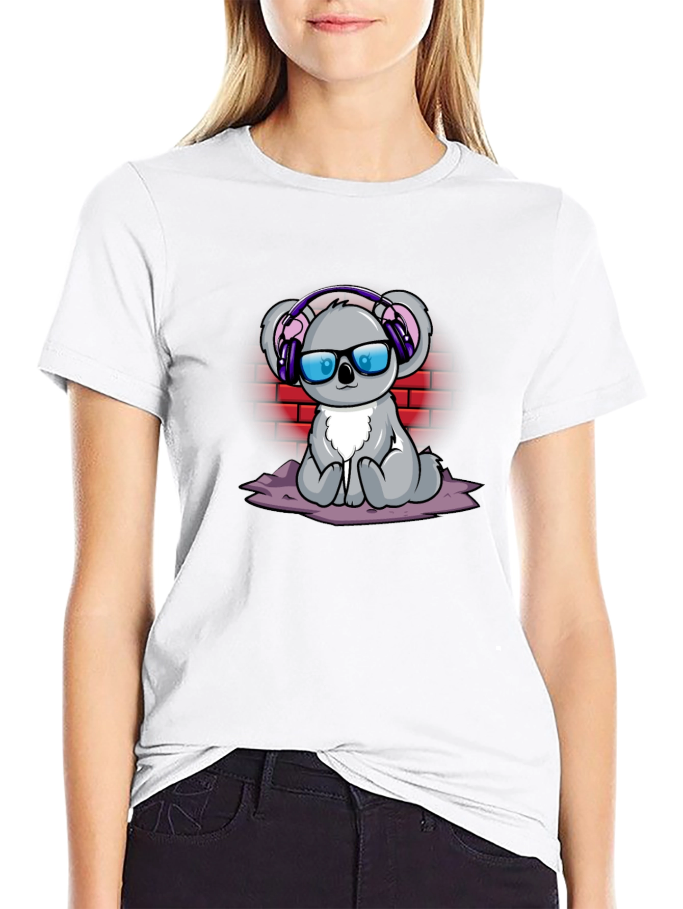 Cool Koala Graphic Tee - Headphones & Shades!