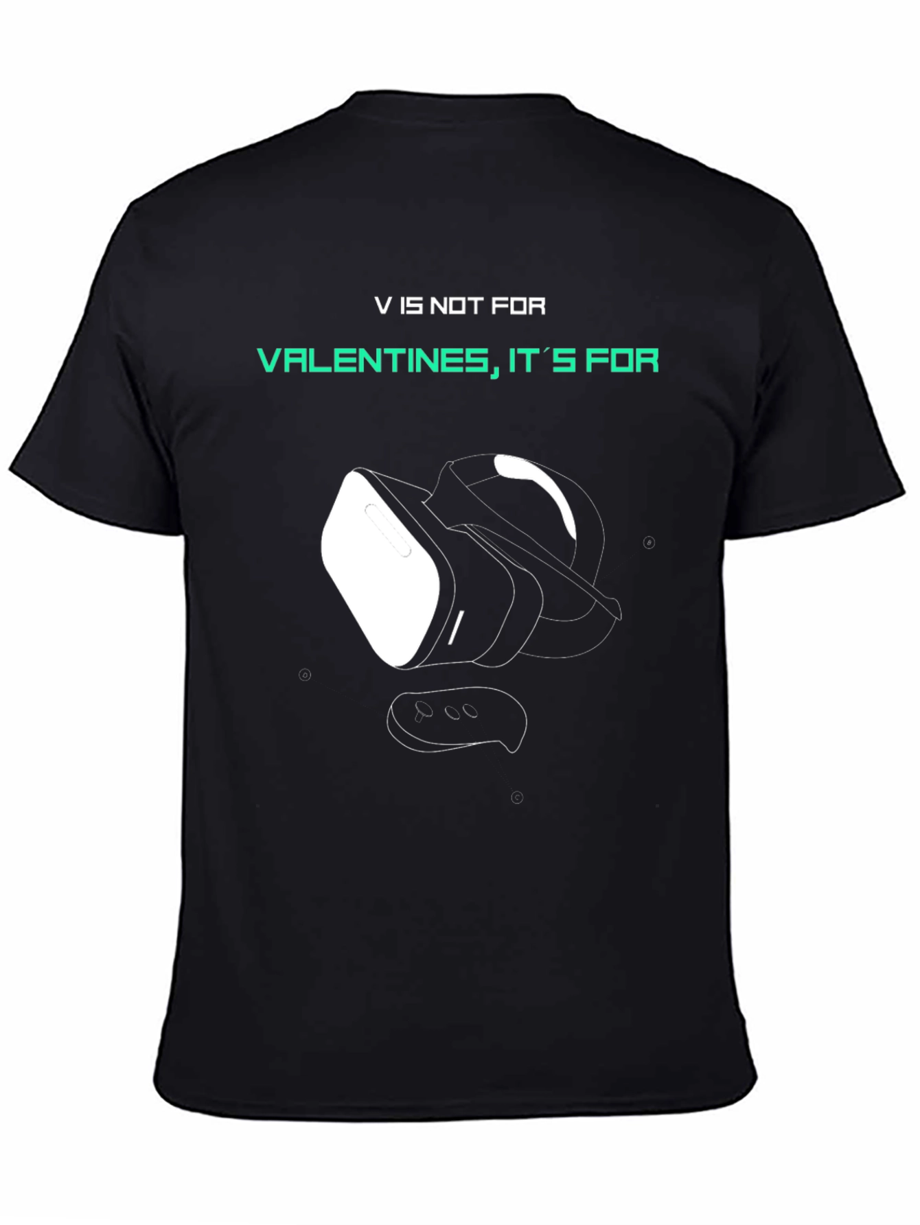 Gamer VR Valentines Day Black T-Shirt