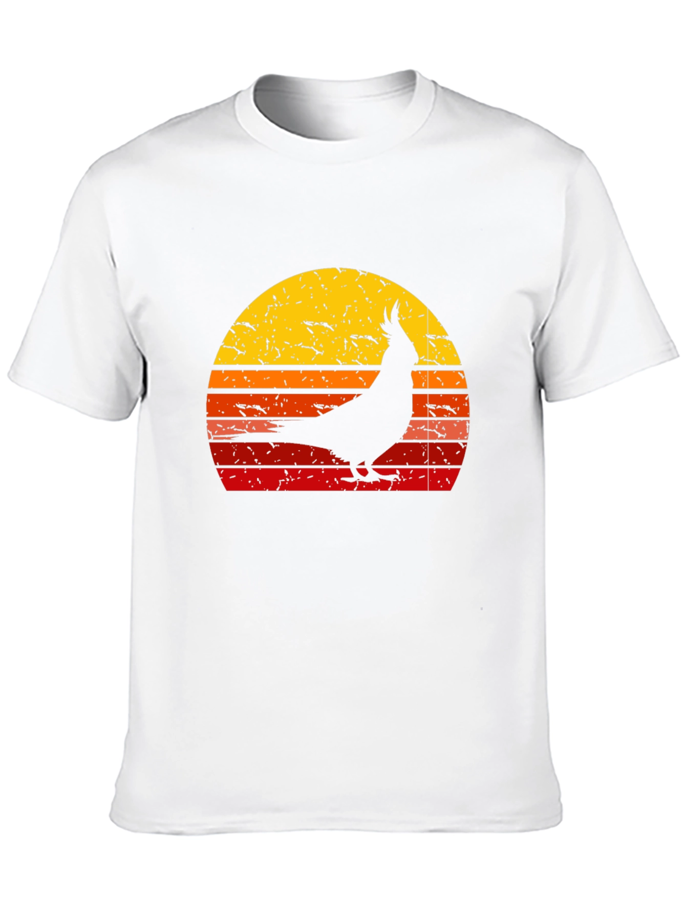 Retro Cockatiel Sunset Graphic Tee - Black