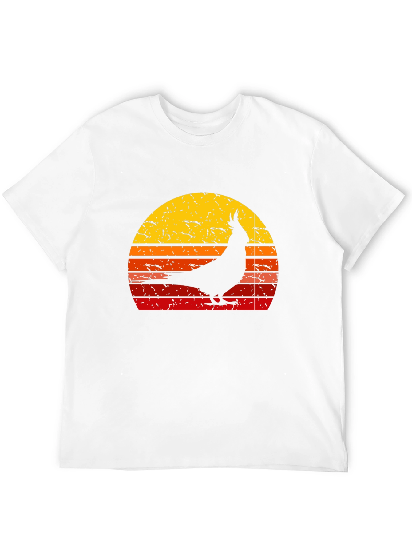 Retro Cockatiel Sunset Graphic Tee - Black