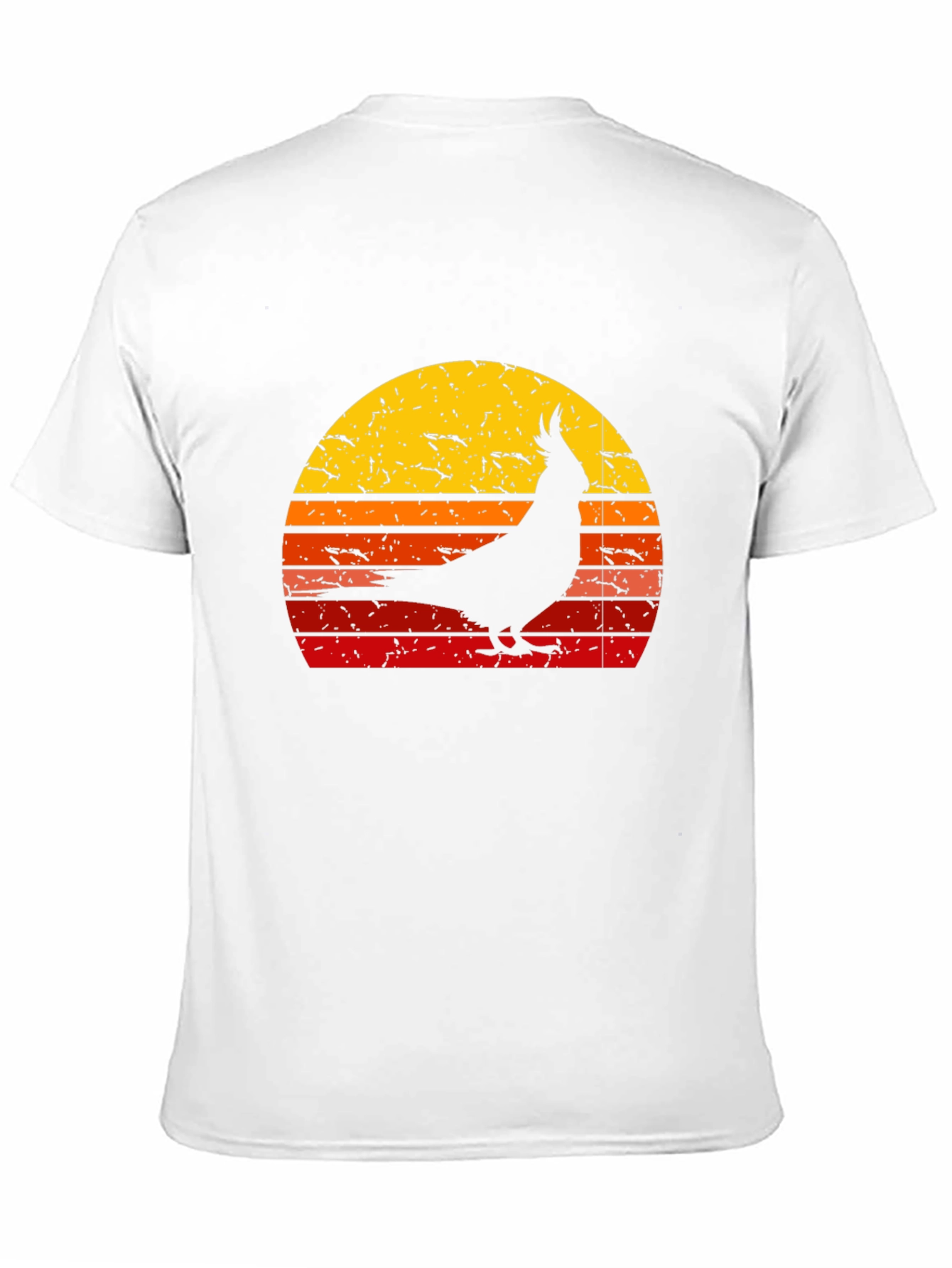 Retro Cockatiel Sunset Graphic Tee - Black
