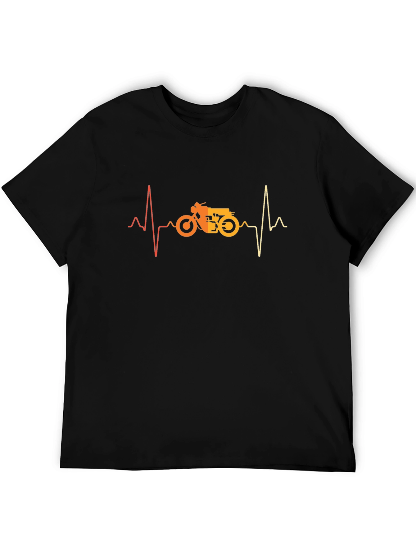 Motorcycle Heartbeat Graphic T-Shirt