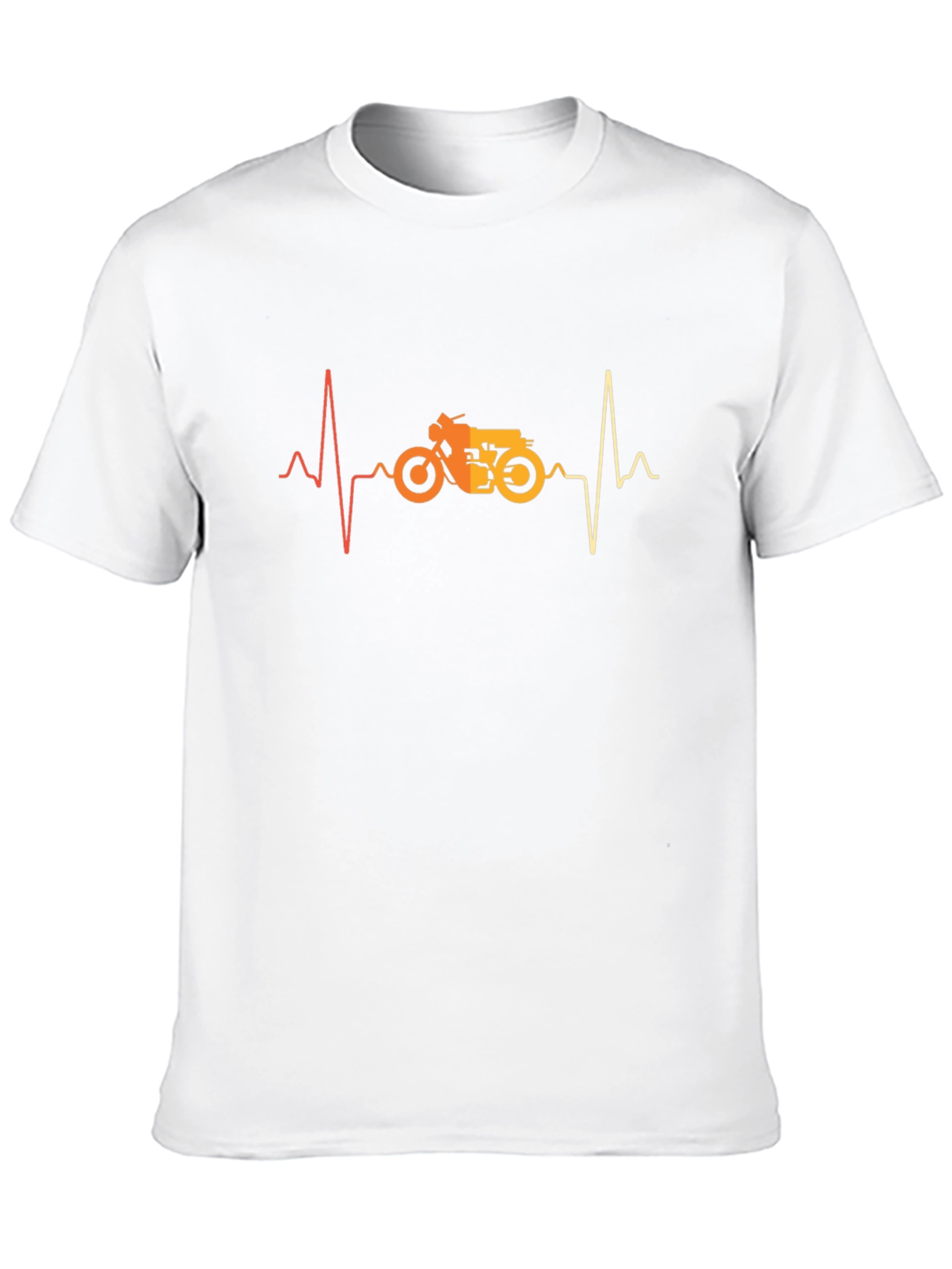 Motorcycle Heartbeat Graphic T-Shirt