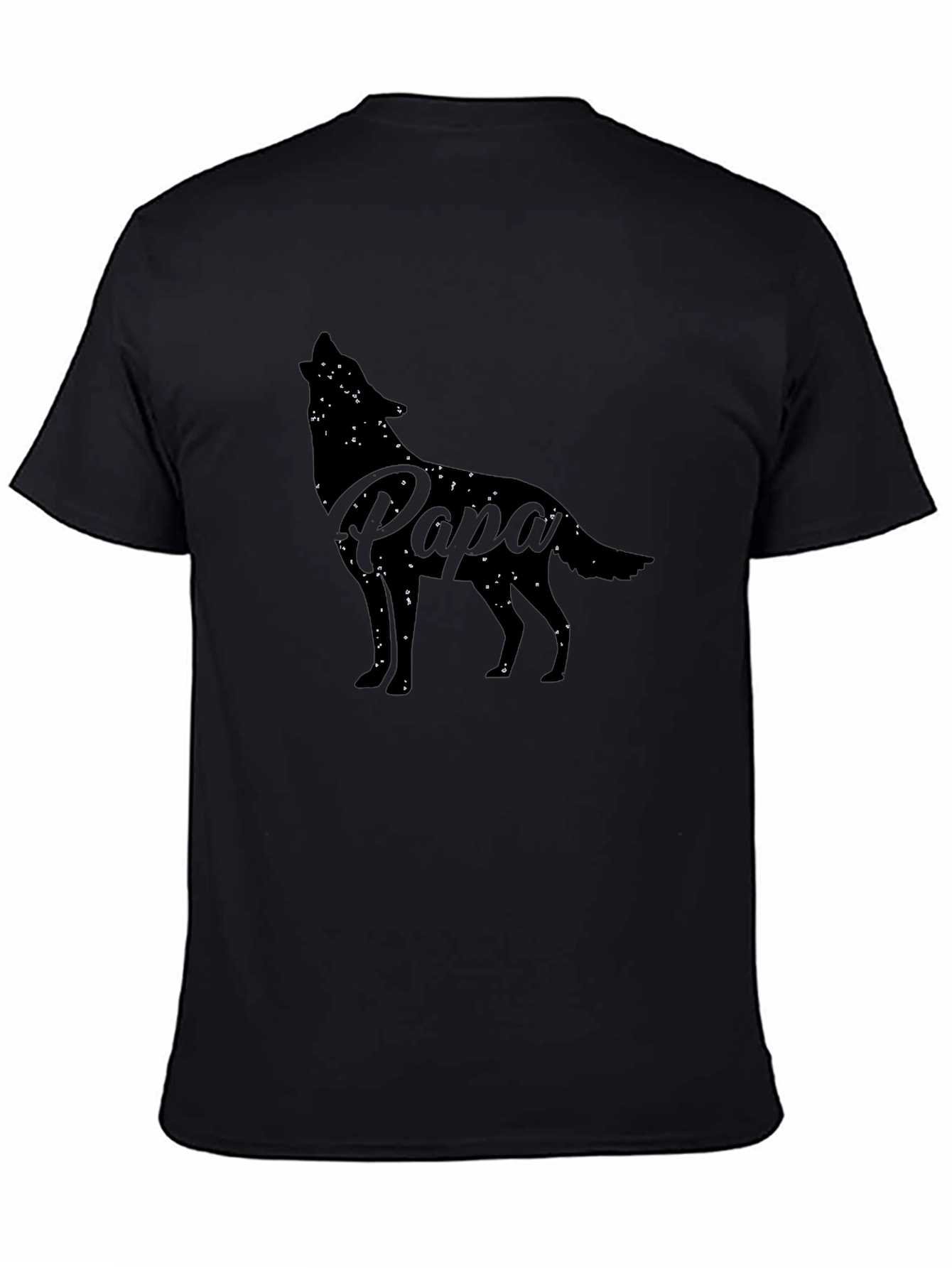 Papa Wolf Constellation Black T-Shirt