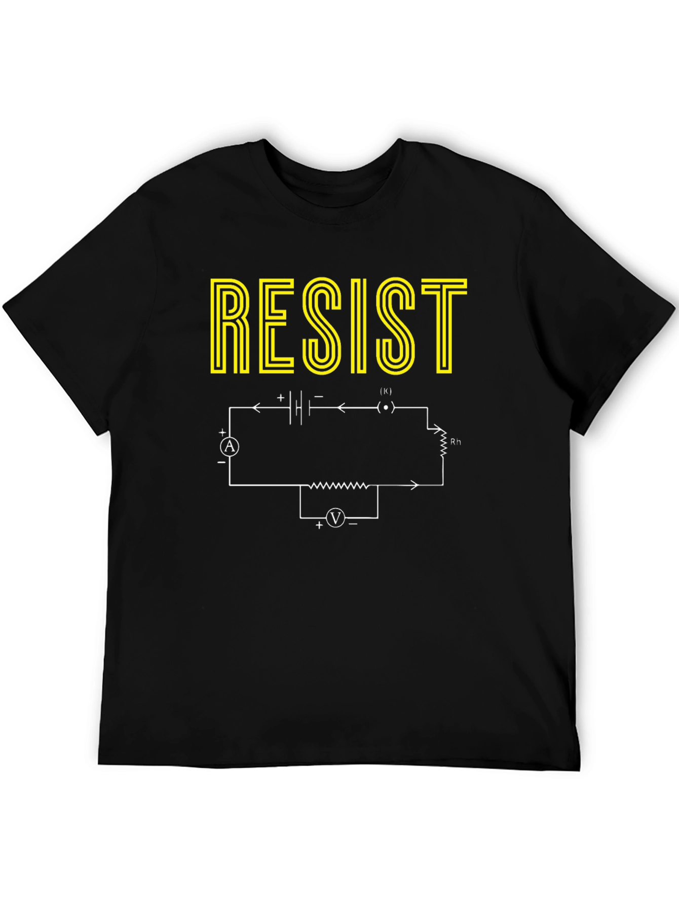 Resist T-Shirt - Electrical Circuit Design - Black