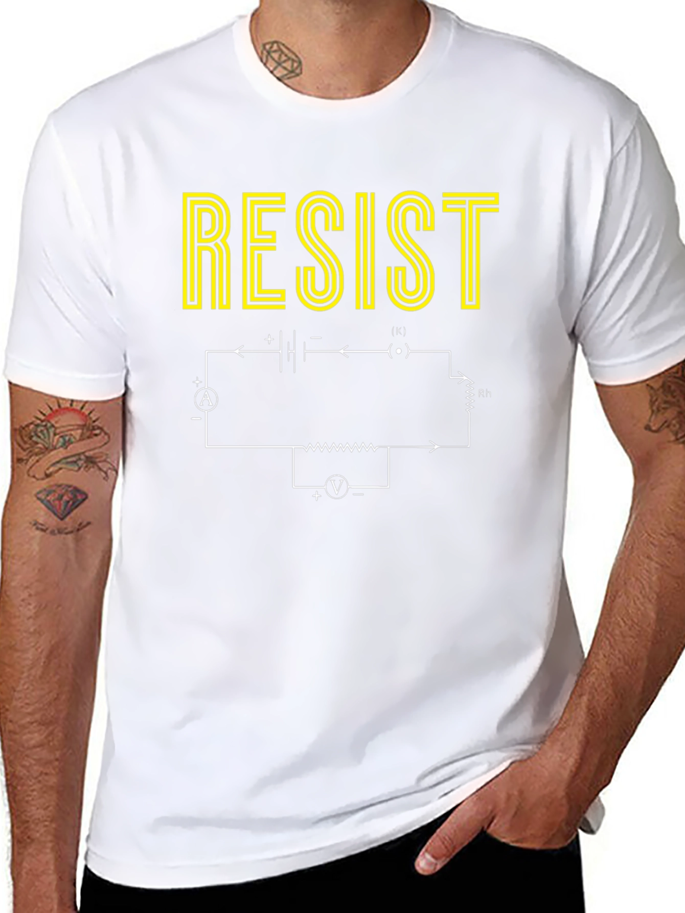 Resist T-Shirt - Electrical Circuit Design - Black