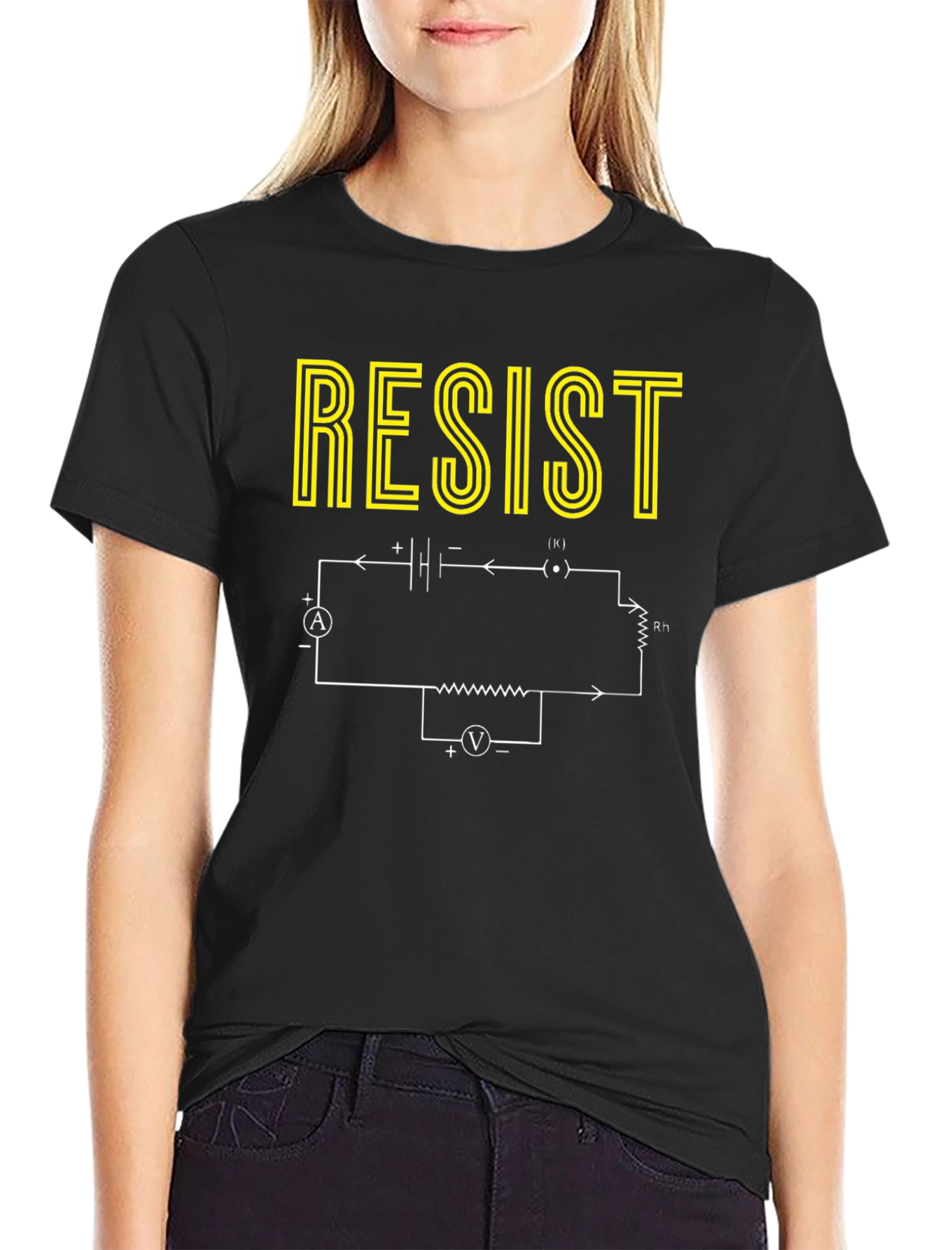 Resist T-Shirt - Electrical Circuit Design - Black