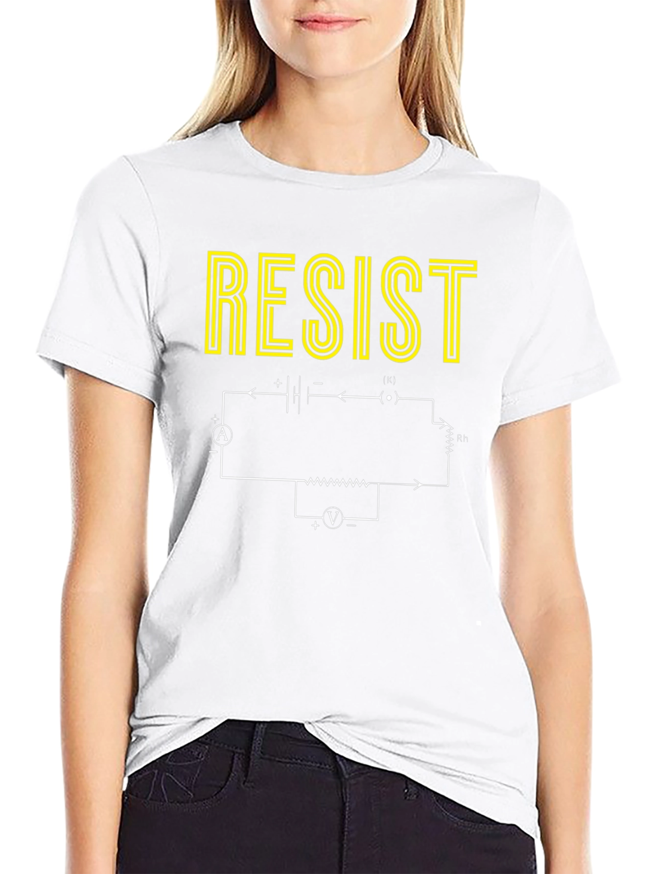 Resist T-Shirt - Electrical Circuit Design - Black