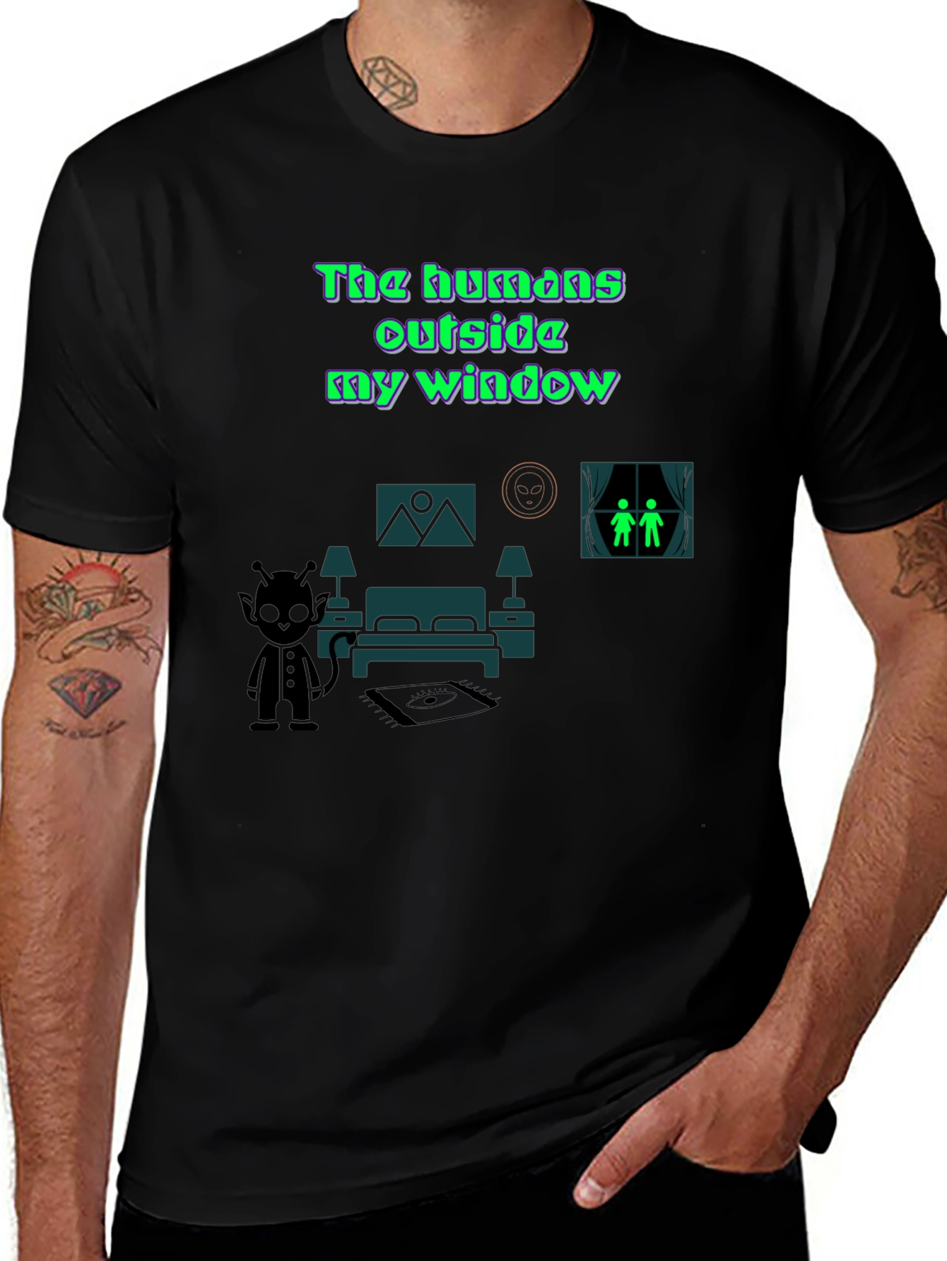 The Humans Outside My Window Graphic Tee