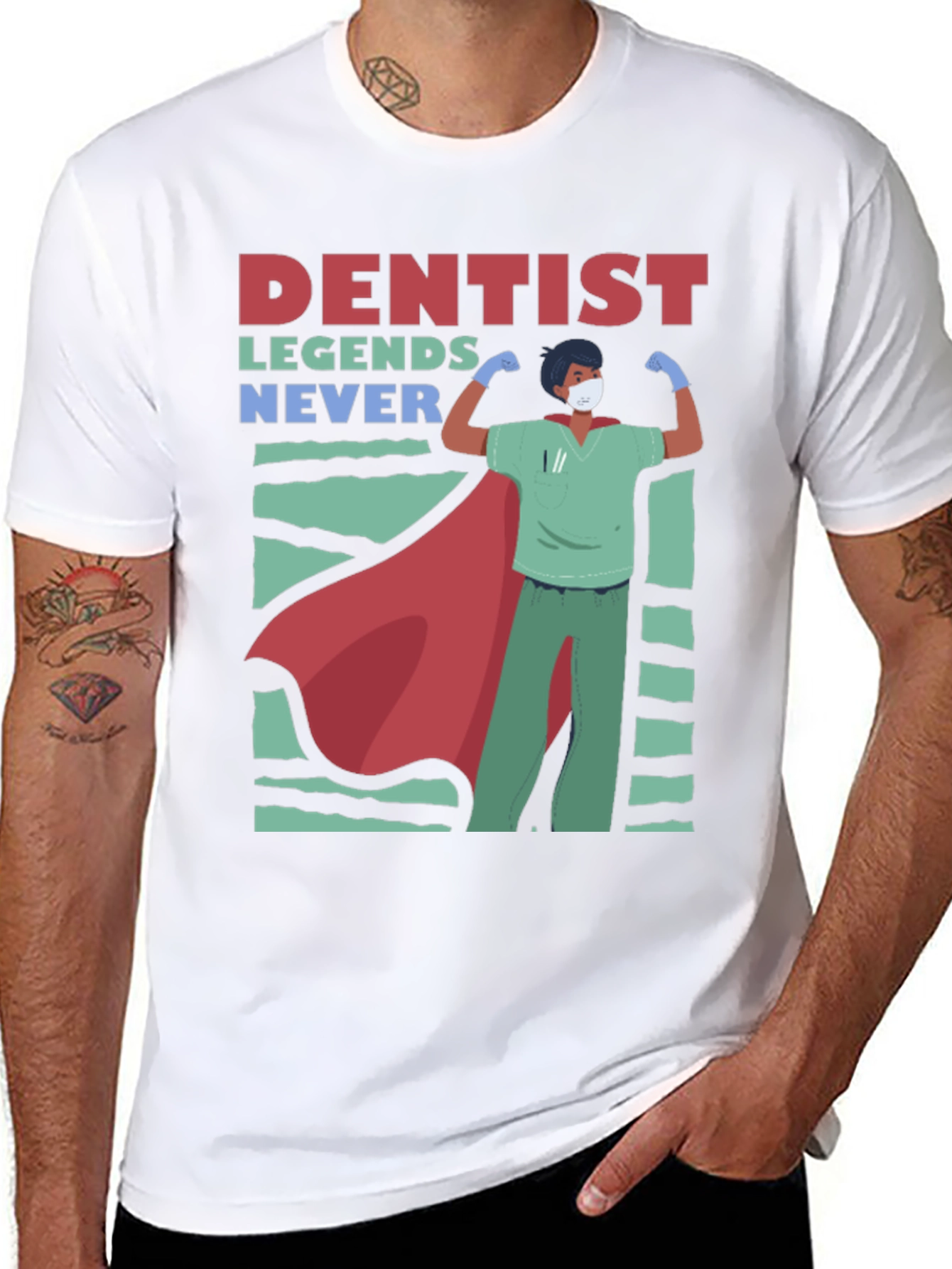 Dentist Legends T-Shirt - Never Give Up