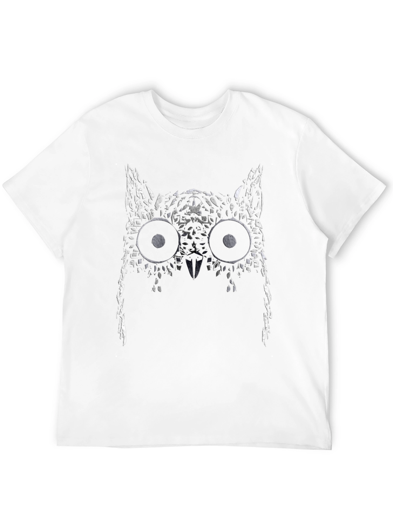 Abstract Owl Graphic Tee - Mens Black T-Shirt