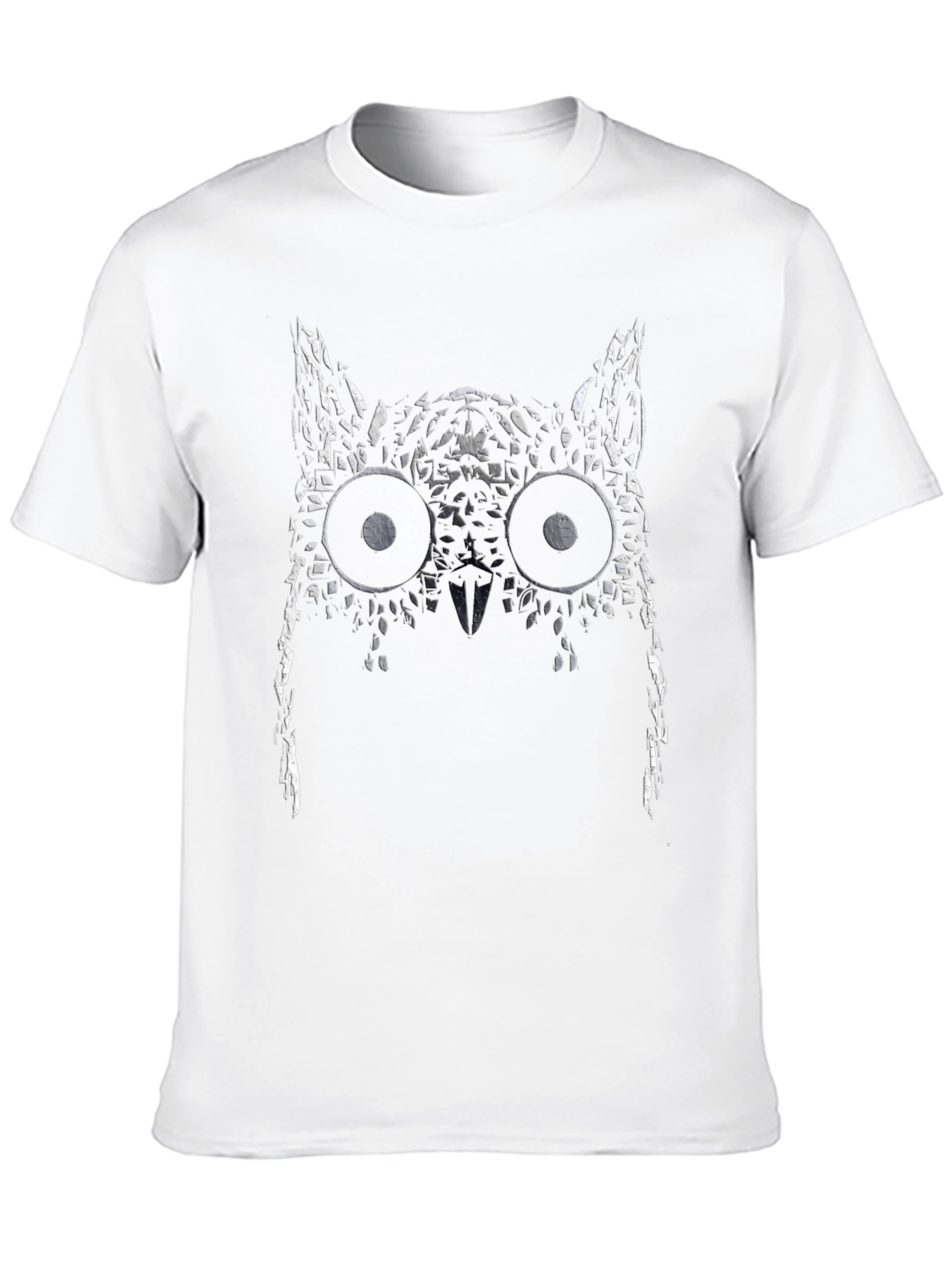 Abstract Owl Graphic Tee - Mens Black T-Shirt