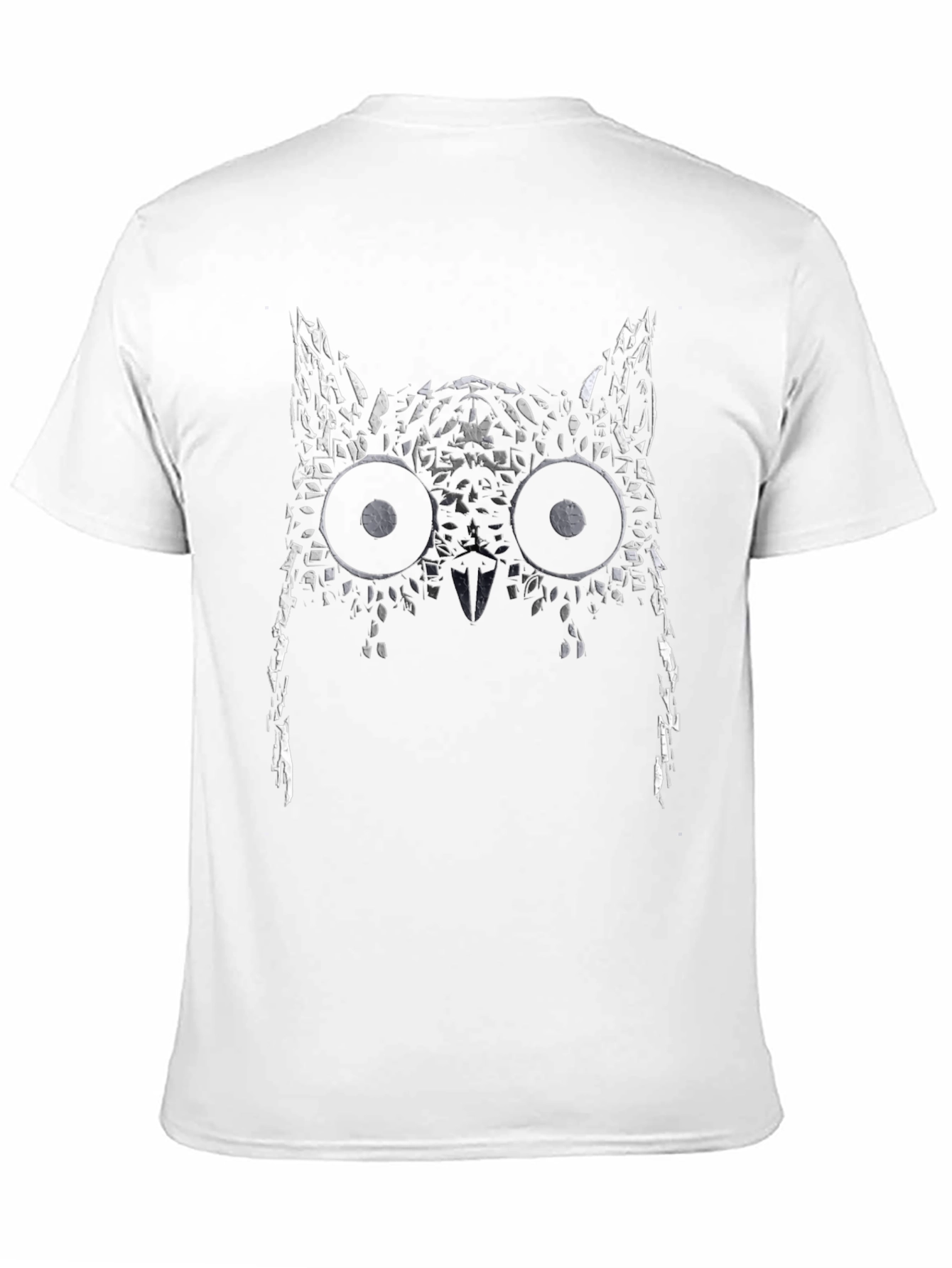 Abstract Owl Graphic Tee - Mens Black T-Shirt